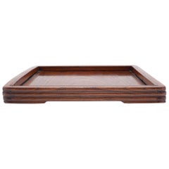 Vintage Chinese Tea Tray with Ridged Sides, c. 1900