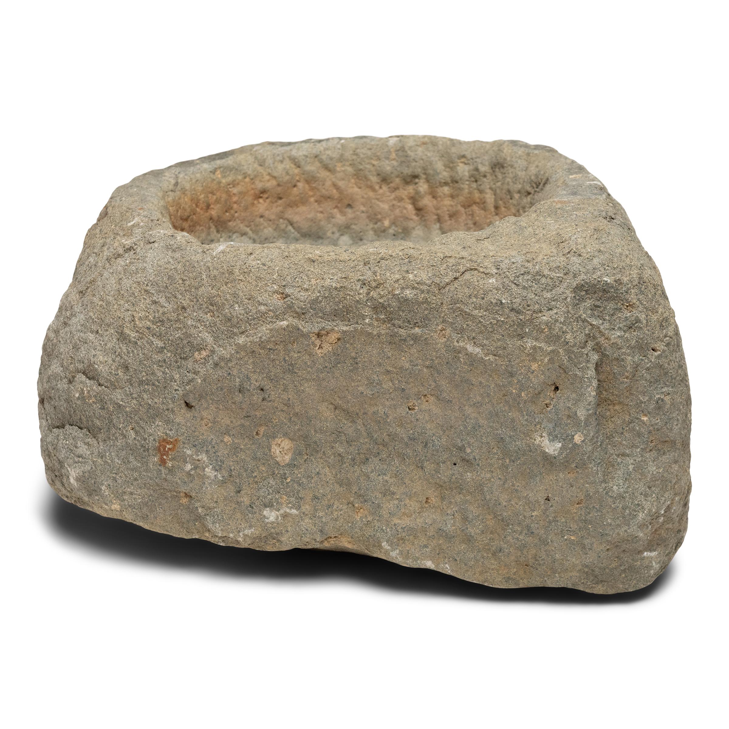 Organic Modern Chinese Teardrop Stone Trough, c. 1850 For Sale
