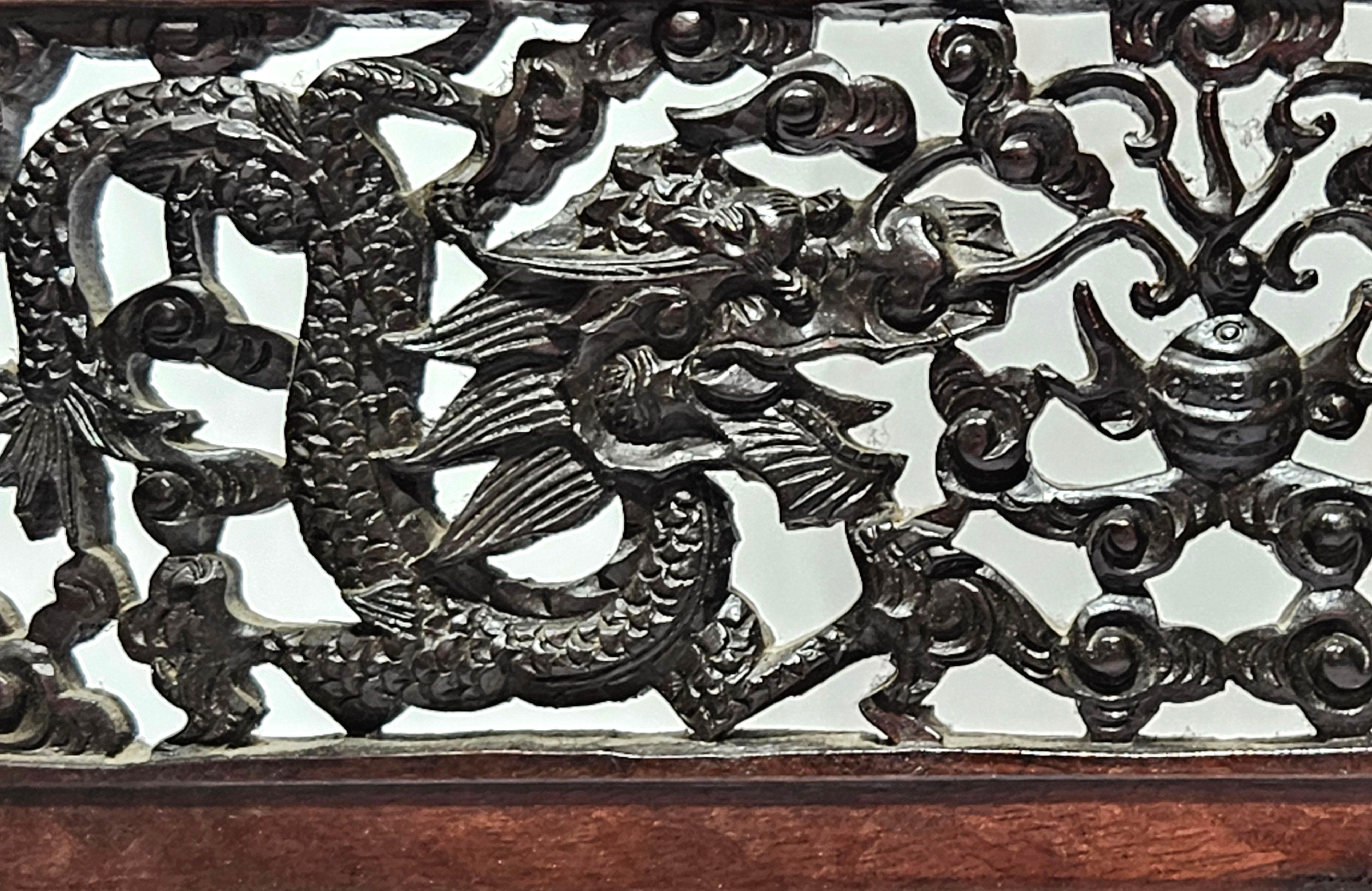 Chinese Temple Bell (20th C.) on Antique Wood Stand (18th C.) For Sale 4