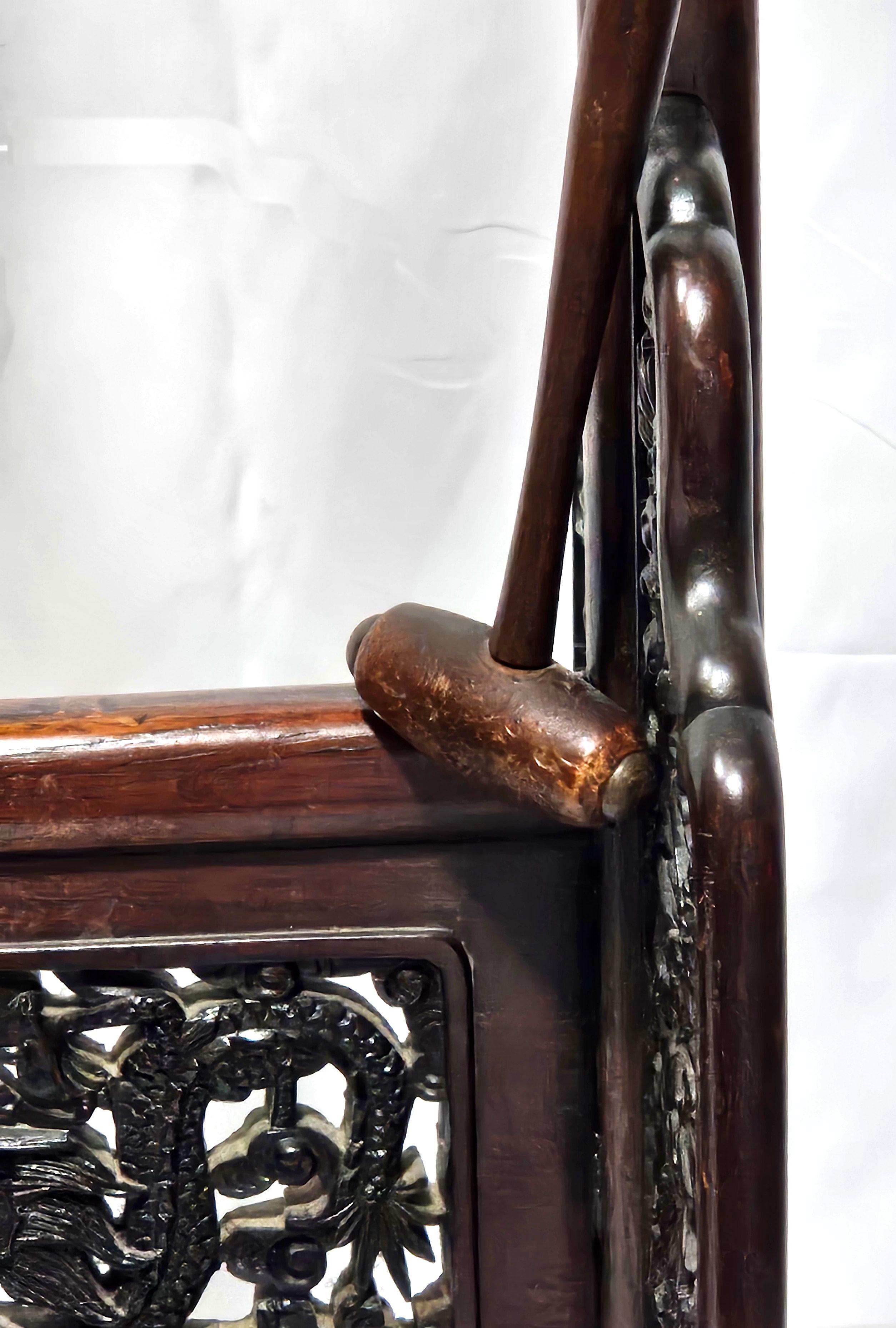 Hand-Carved Chinese Temple Bell (20th C.) on Antique Wood Stand (18th C.) For Sale
