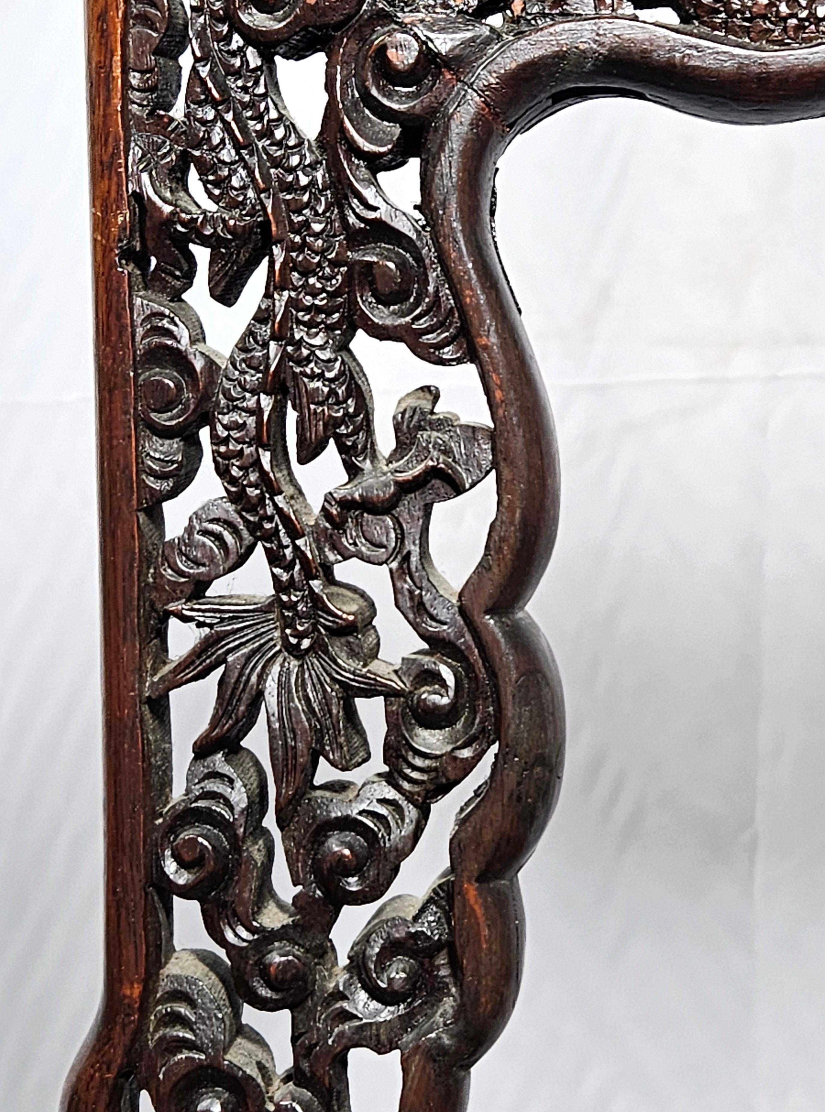 Chinese Temple Bell (20th C.) on Antique Wood Stand (18th C.) For Sale 1