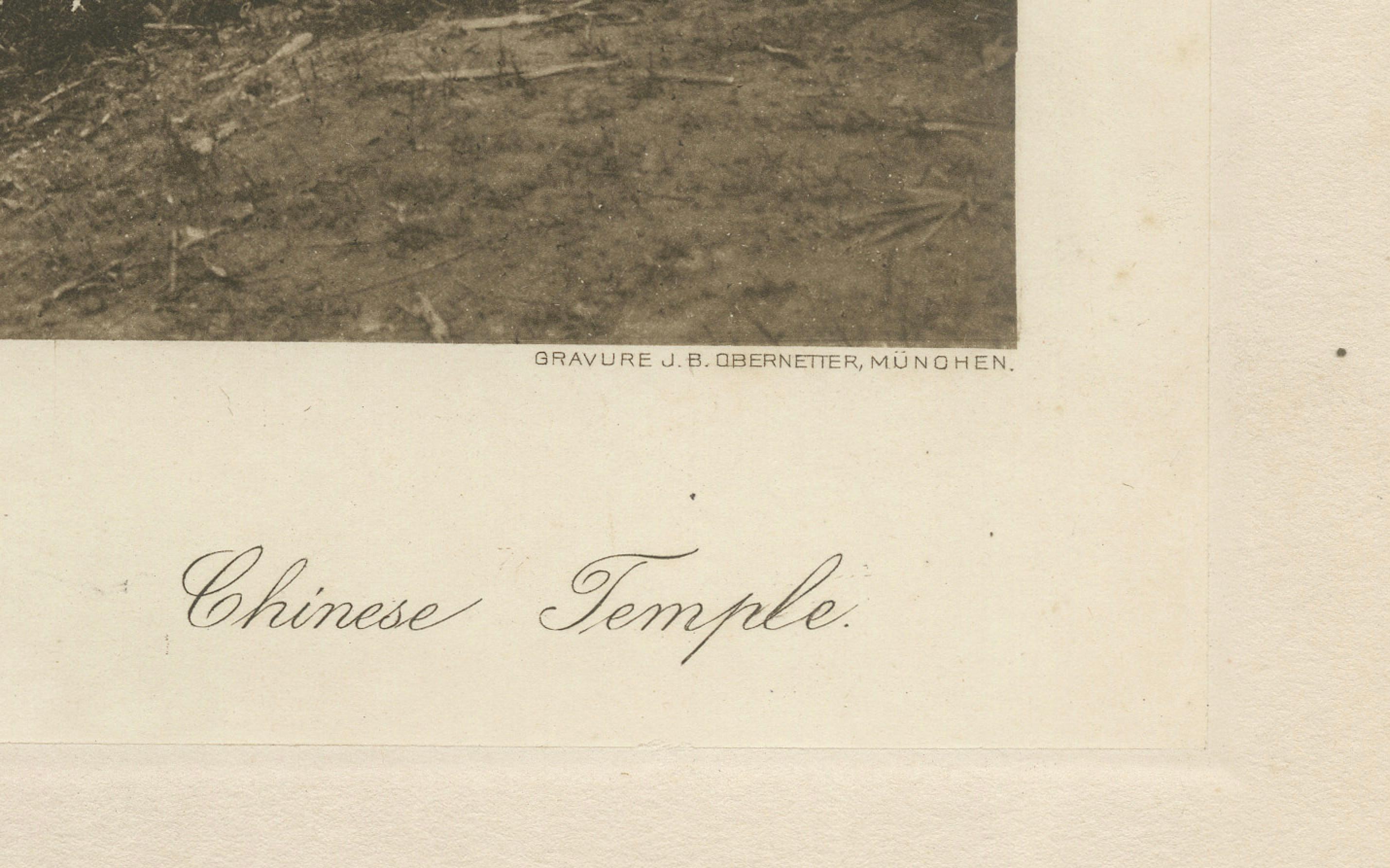 Carta Tempio cinese lungo il fiume - Medan, Sumatra (1910 circa) in vendita