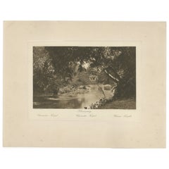 Chinesischer Tempel am Fluss - Medan, Sumatra (um 1910)