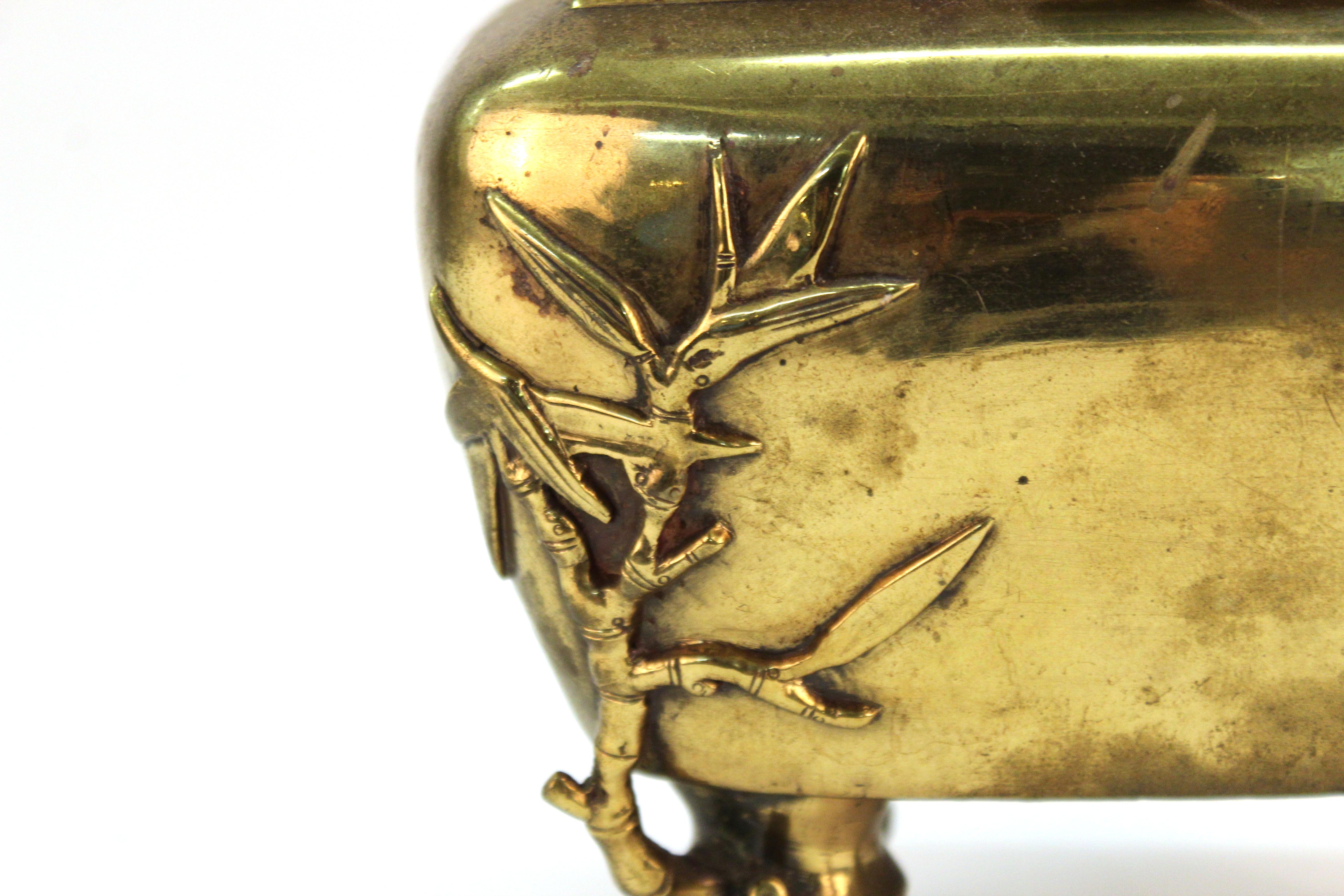 20th Century Chinese Temple Incense Burner in Gilt Brass