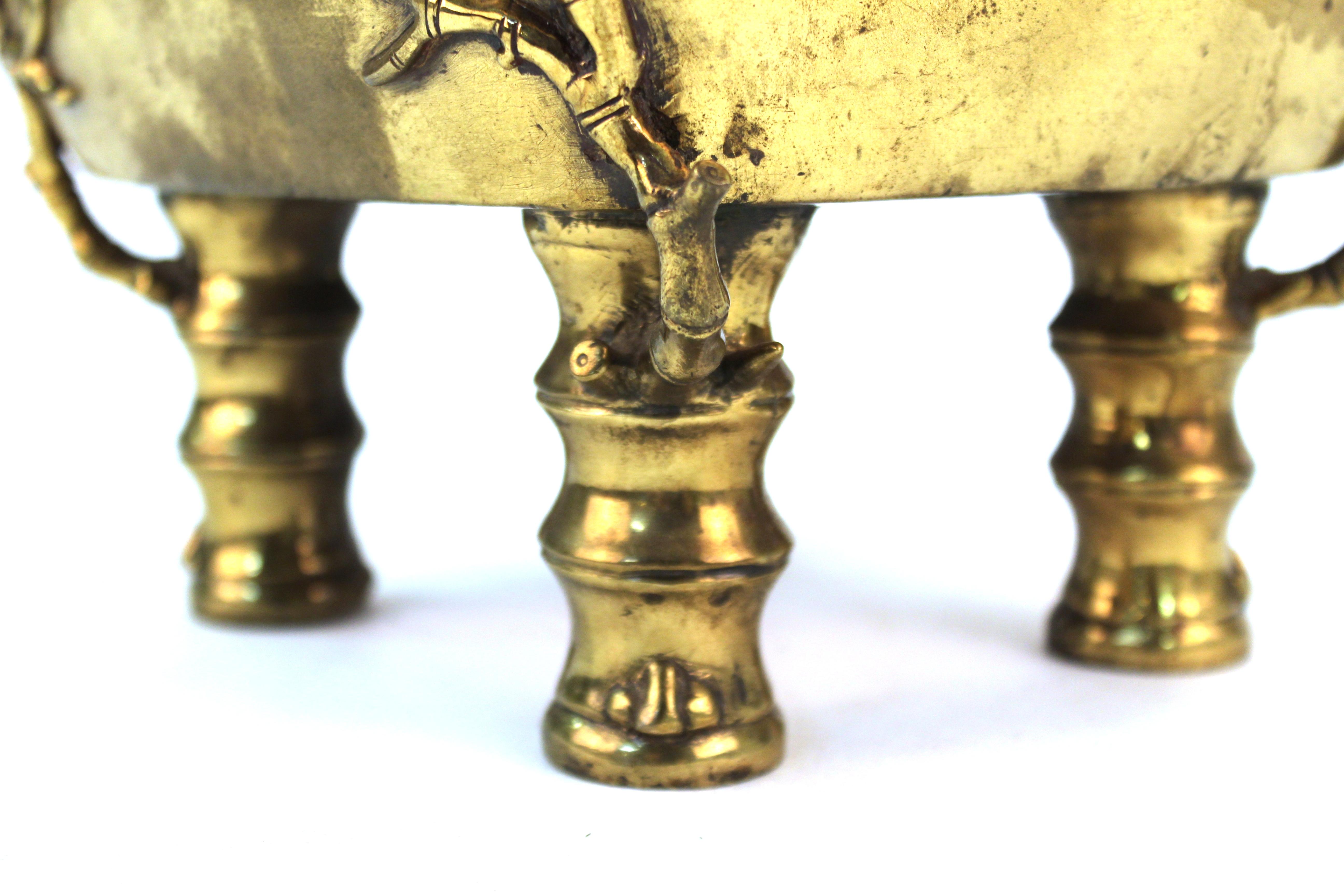 Chinese Temple Incense Burner in Gilt Brass at 1stDibs