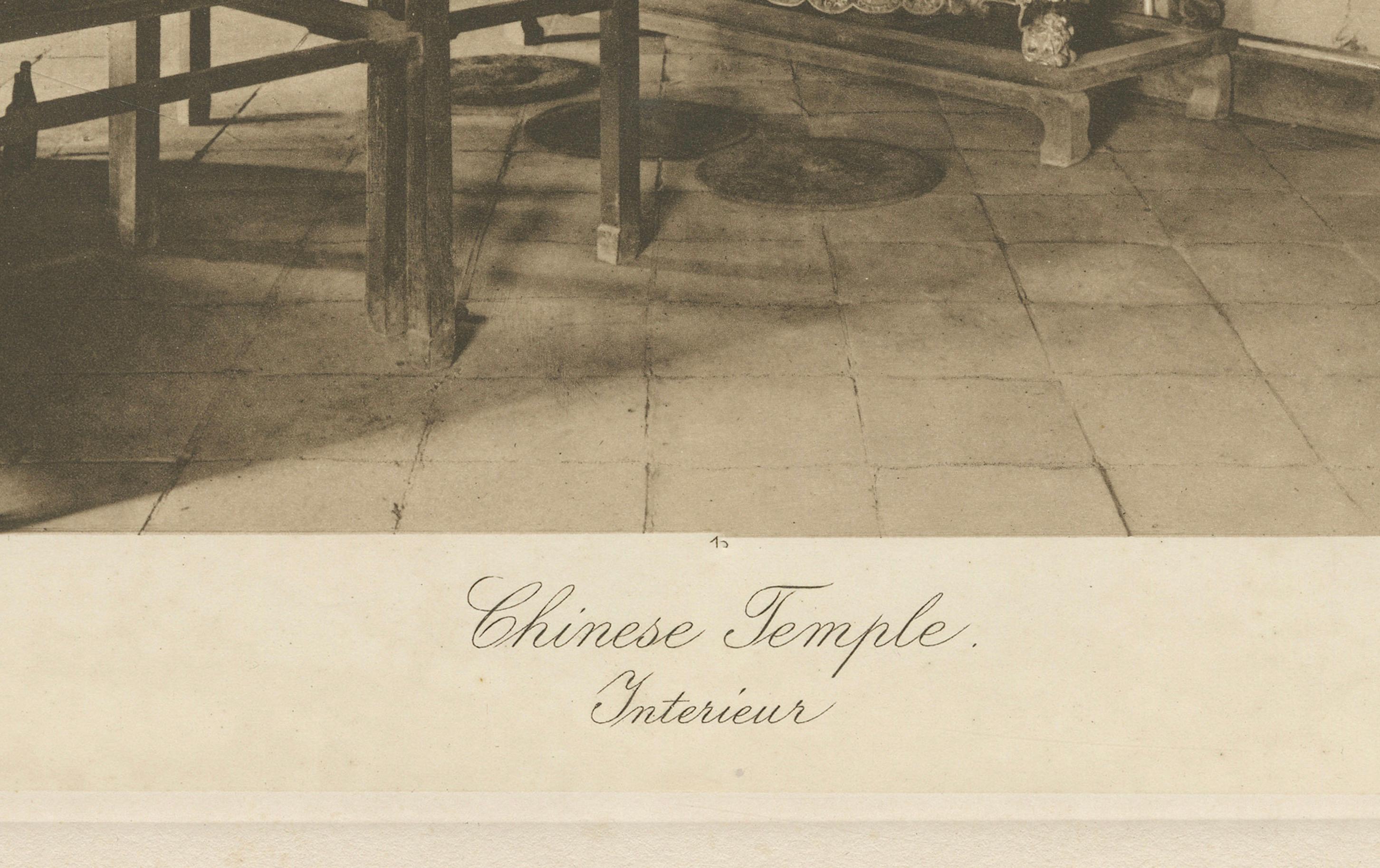 Interno di un tempio cinese, Medan, Sumatra, C.C. Kleingrothe, Indie Orientali Olandesi 1910 in vendita 1