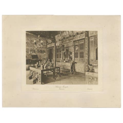 Chinese Temple Interior, Medan, Sumatra, C J Kleingrothe, Dutch East Indies 1910