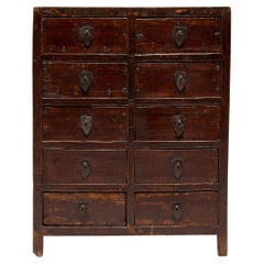 Antique Chinese Ten Drawer Apothecary Chest, c. 1850