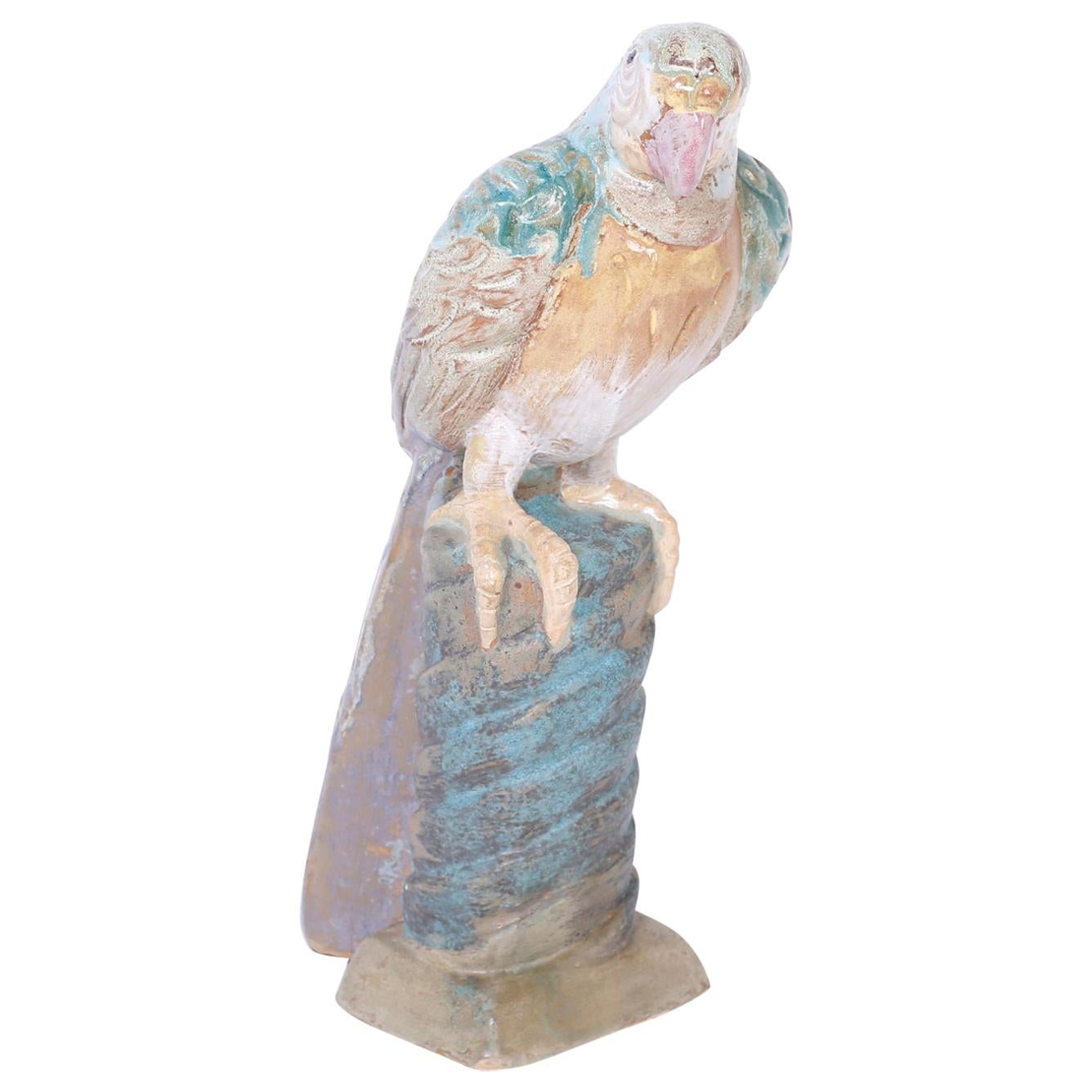 Chinese Terra Cotta Parrot
