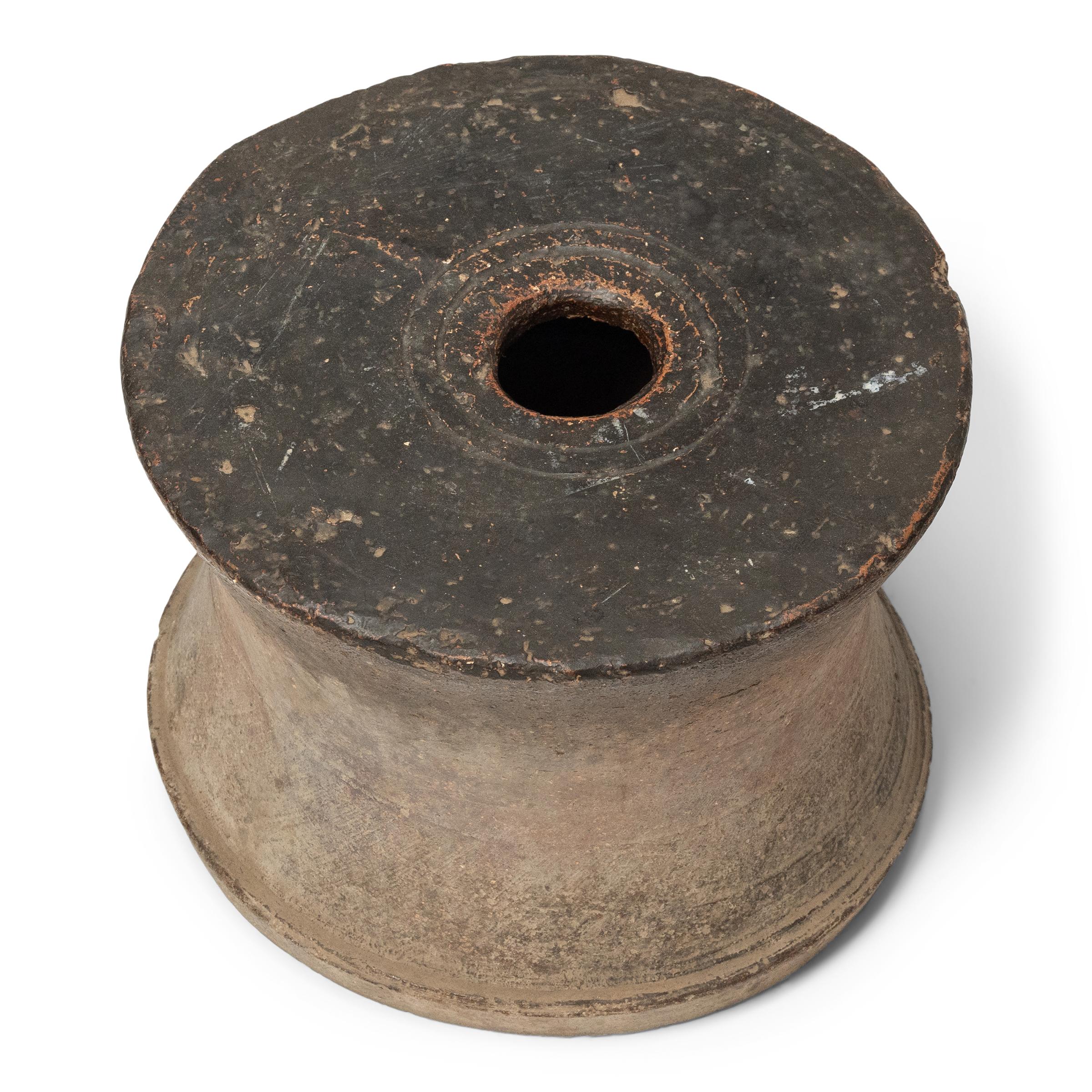 Minimalist Chinese Terracotta Buddha Base, c. 1850 For Sale