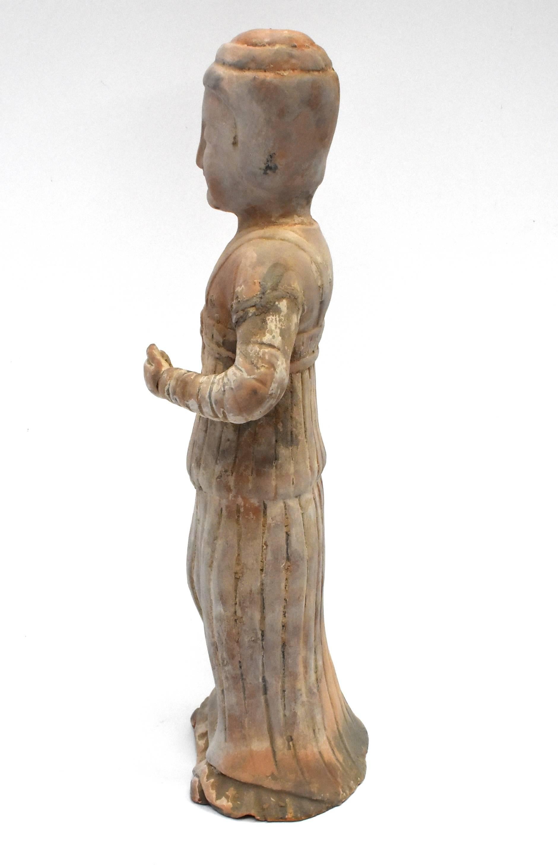 Chinese Terracotta Figure, A Governess 5