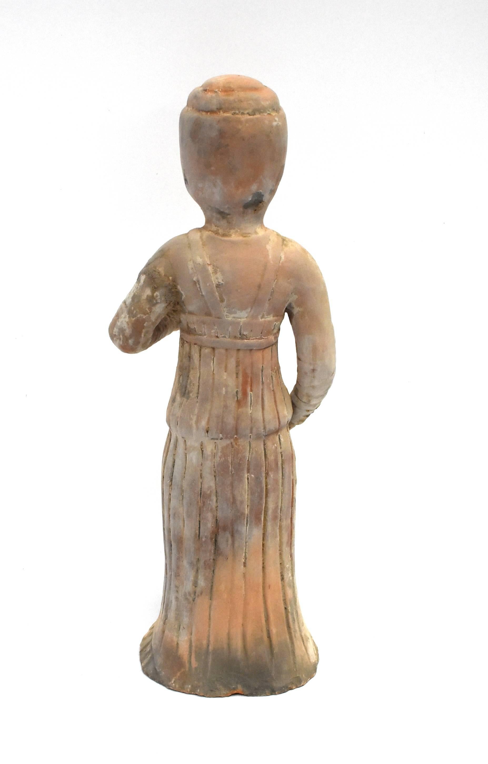 Chinese Terracotta Figure, A Governess 7