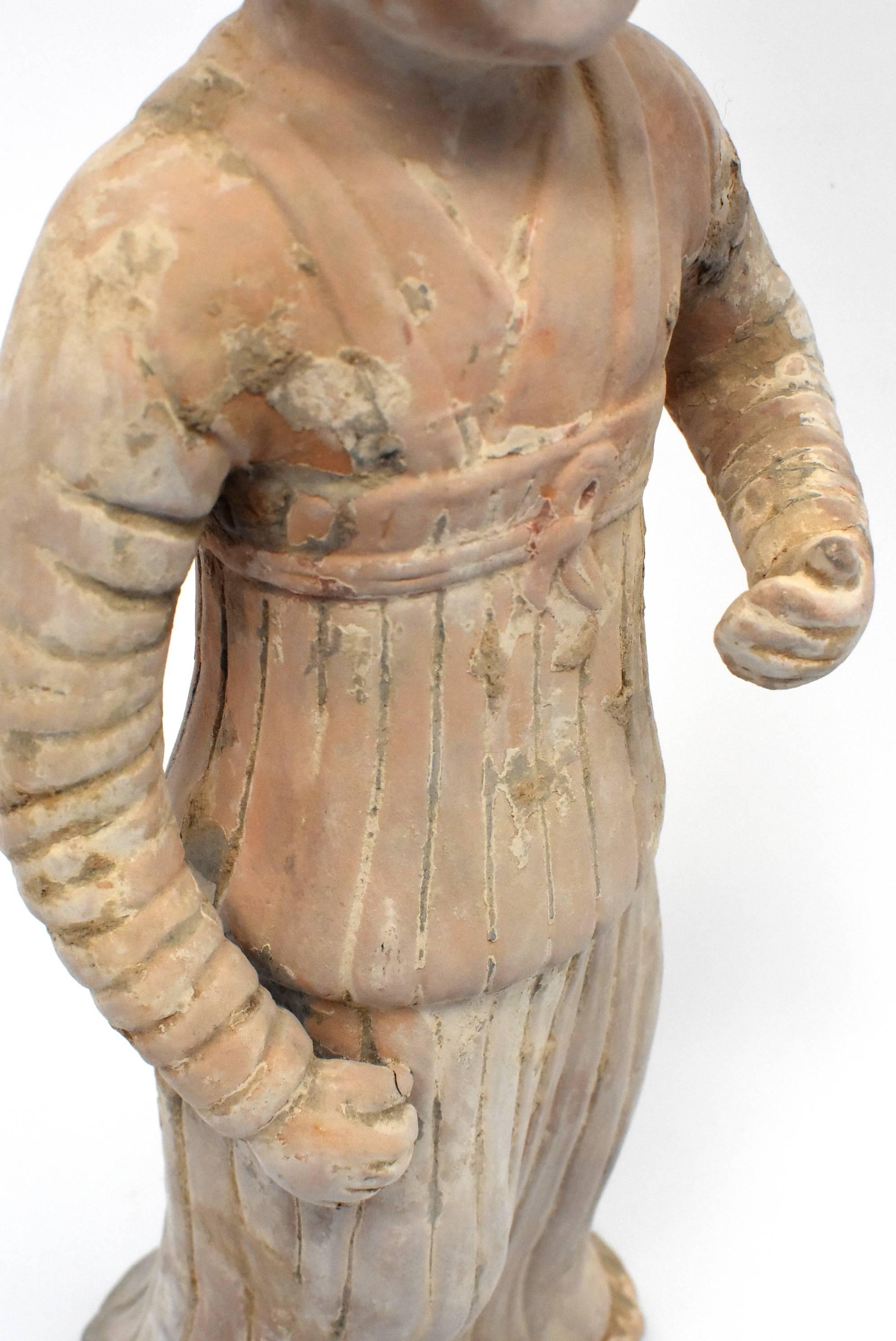 Chinese Terracotta Figure, A Governess 9