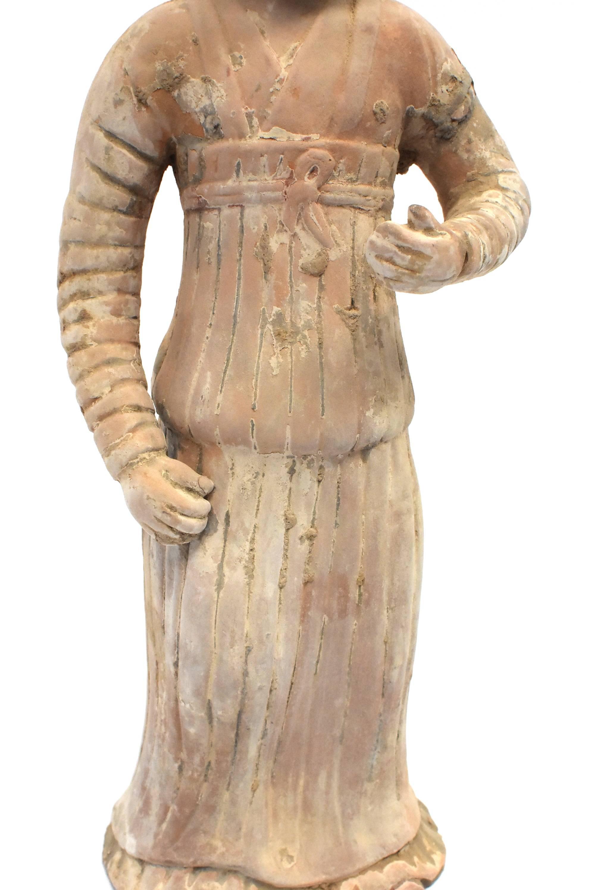 Han Chinese Terracotta Figure, A Governess