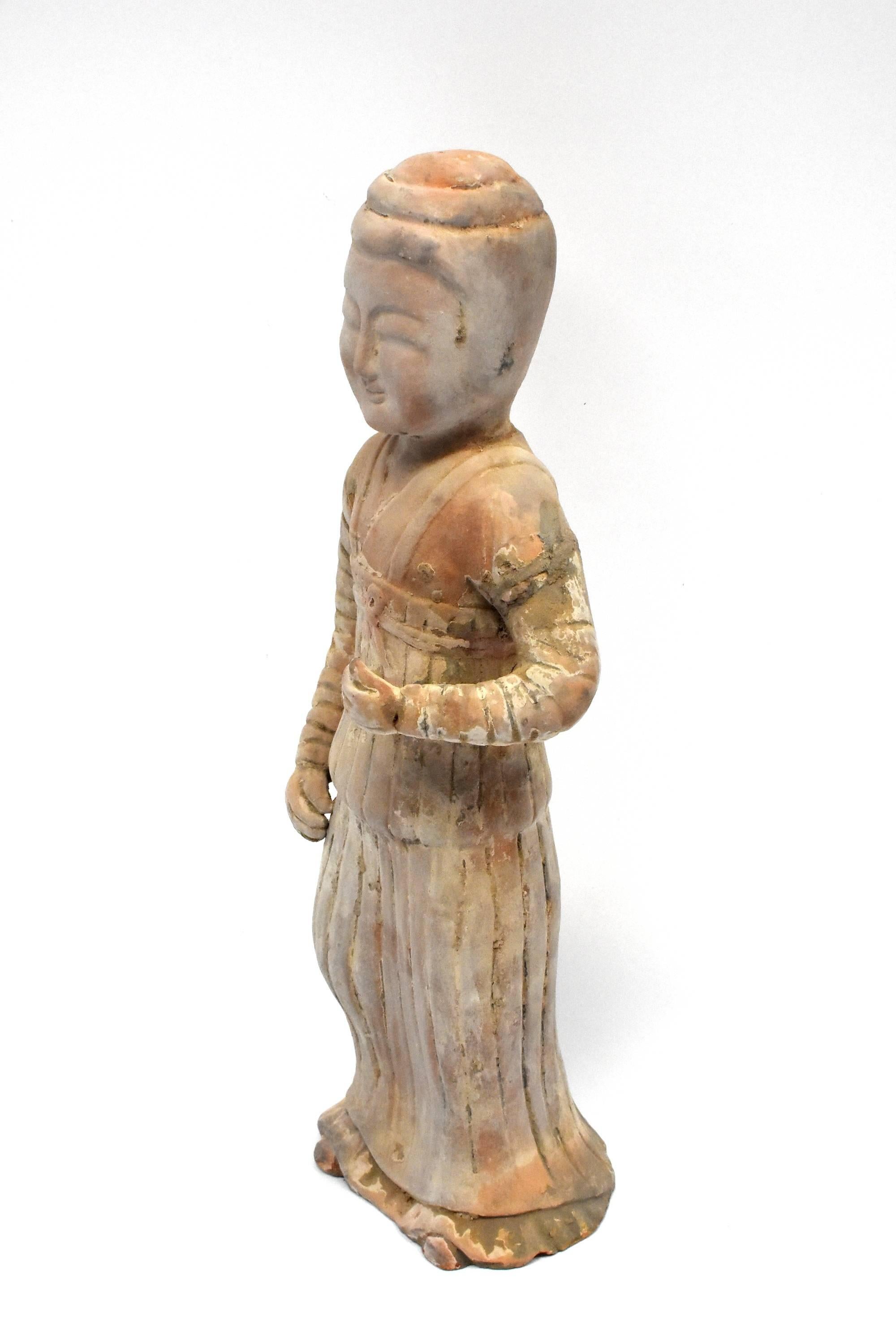Chinese Terracotta Figure, A Governess 4