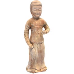Vintage Chinese Terracotta Figure, A Governess