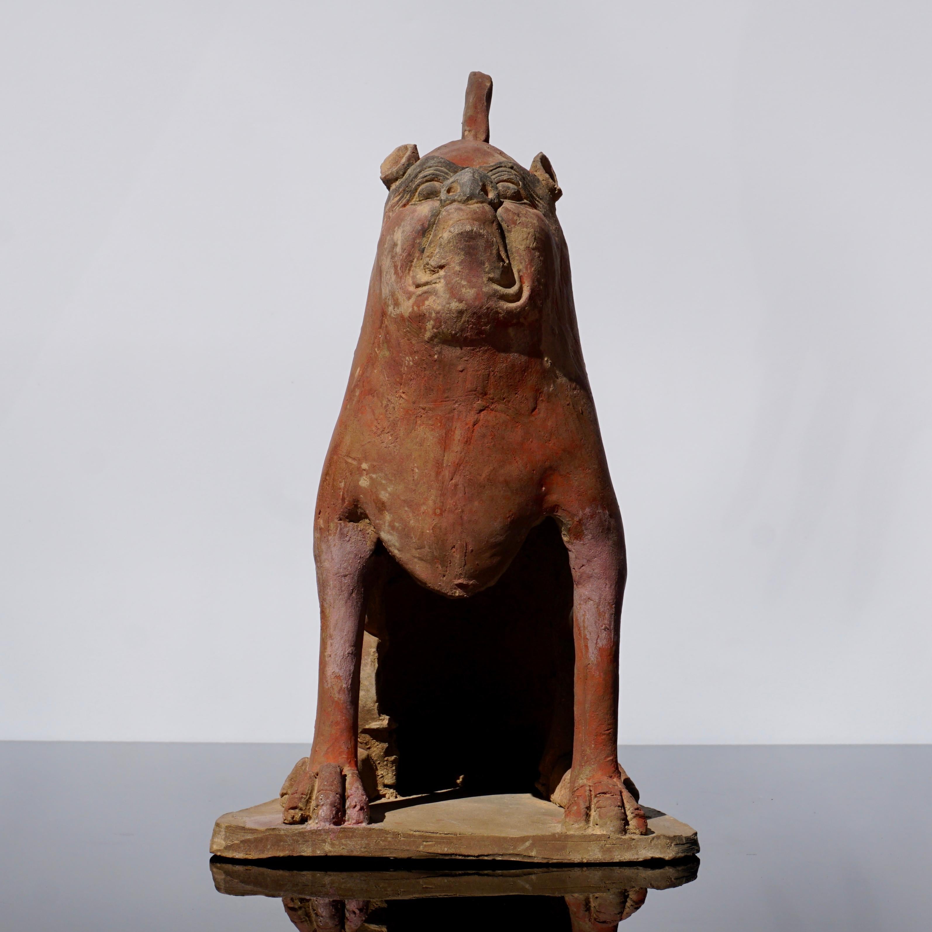 18th Century and Earlier Chinese Terracotta Mingqi Guardian Spirit Tomb Figure Han Dynasty Attributed