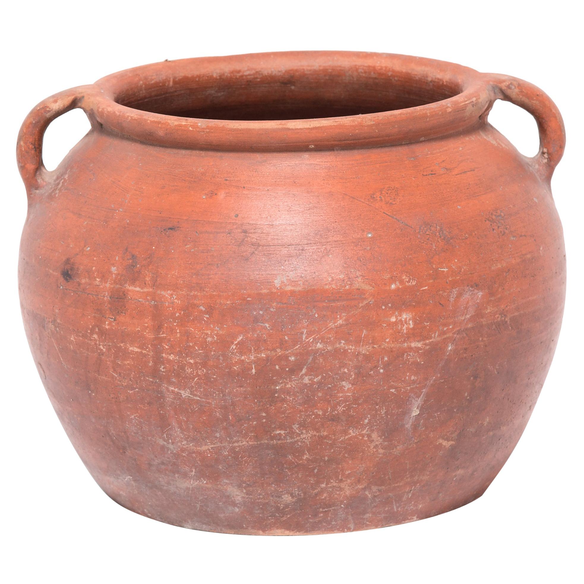 Chinese Terracotta Soup Pot, circa 1900 For Sale