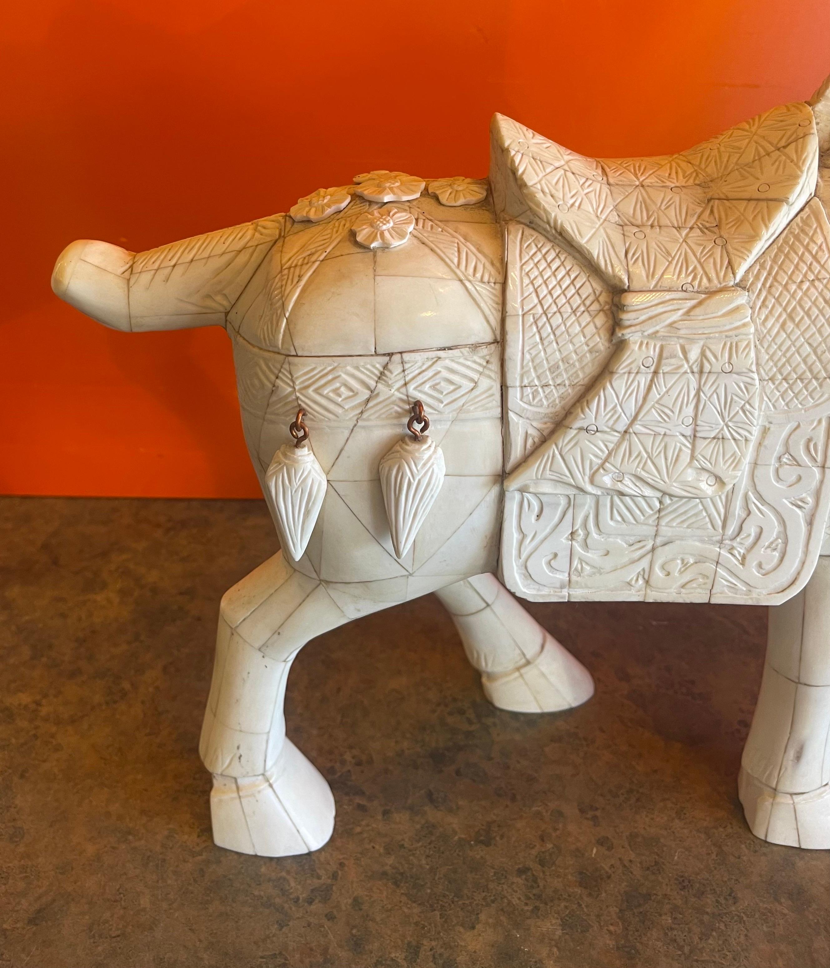 Chinese Tessellated Bone T’ang Horse Sculpture For Sale 3