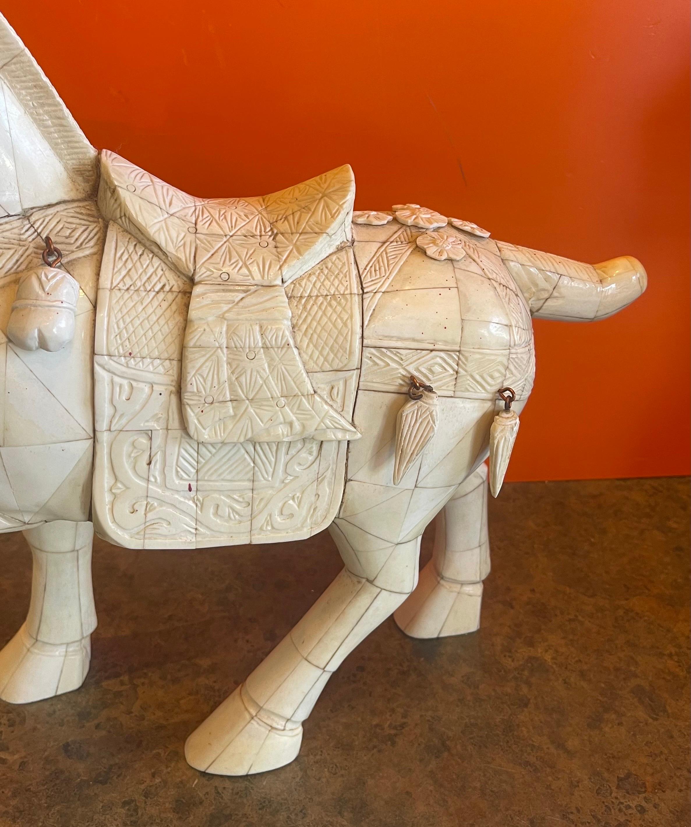 Chinese Tessellated Bone T’ang Horse Sculpture For Sale 4