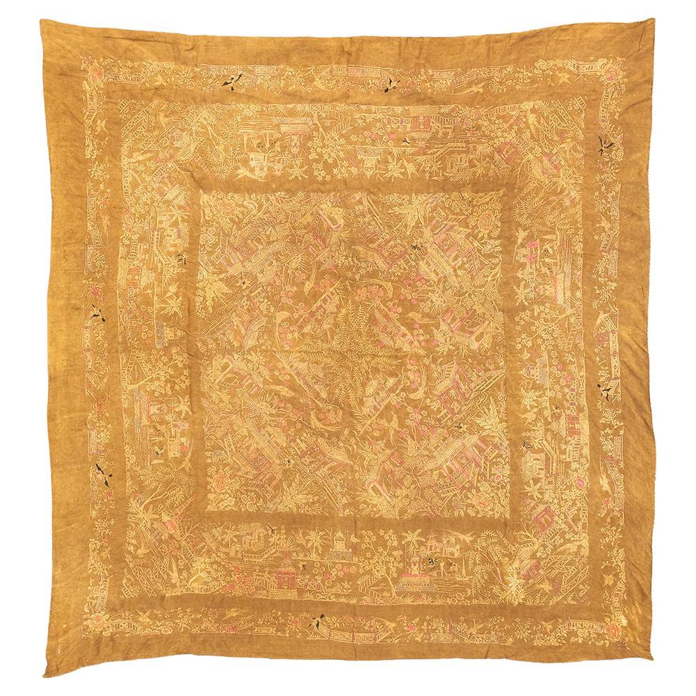 Pannello ricamato in seta tessile cinese