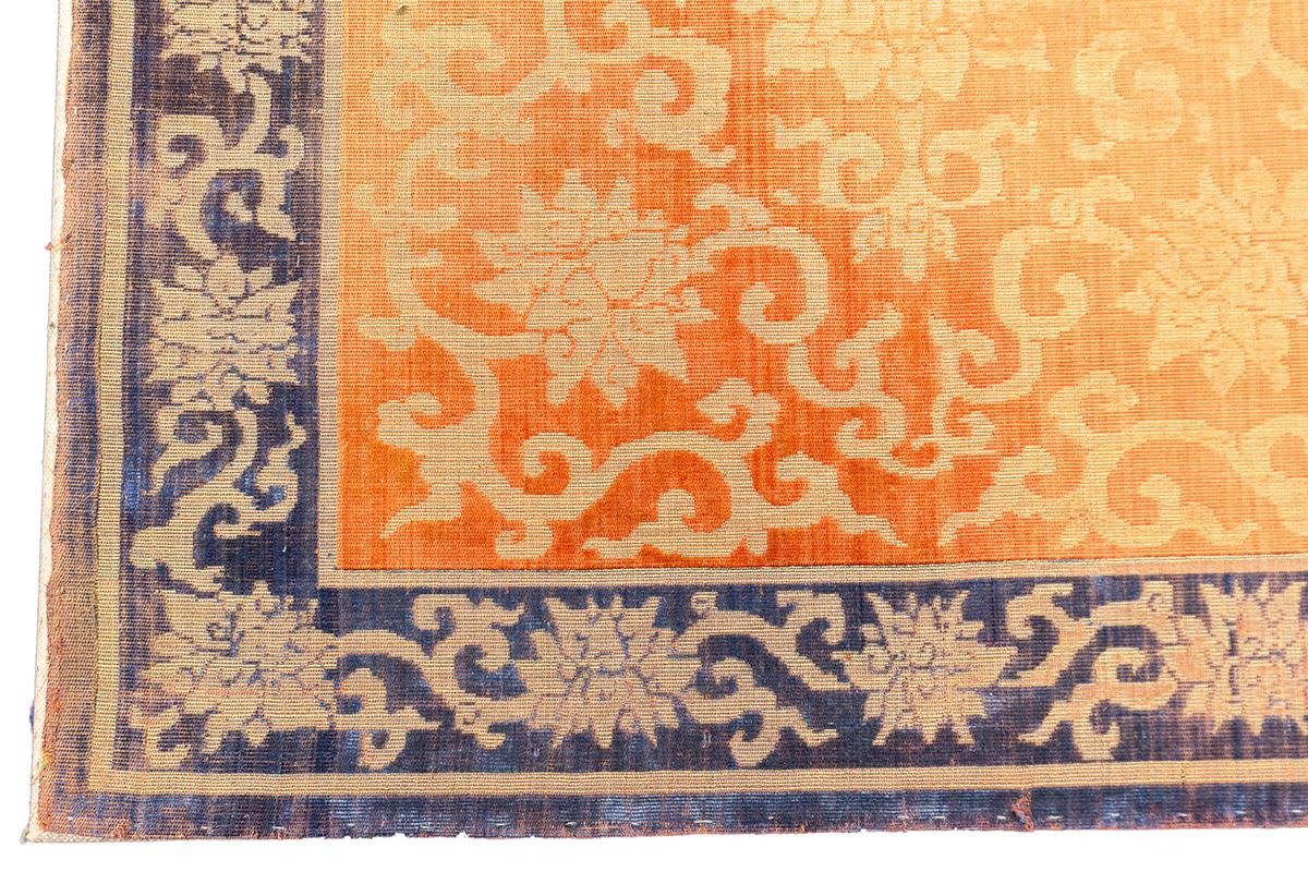 18th Century and Earlier Chinese Textile Silk & Metal For Sale