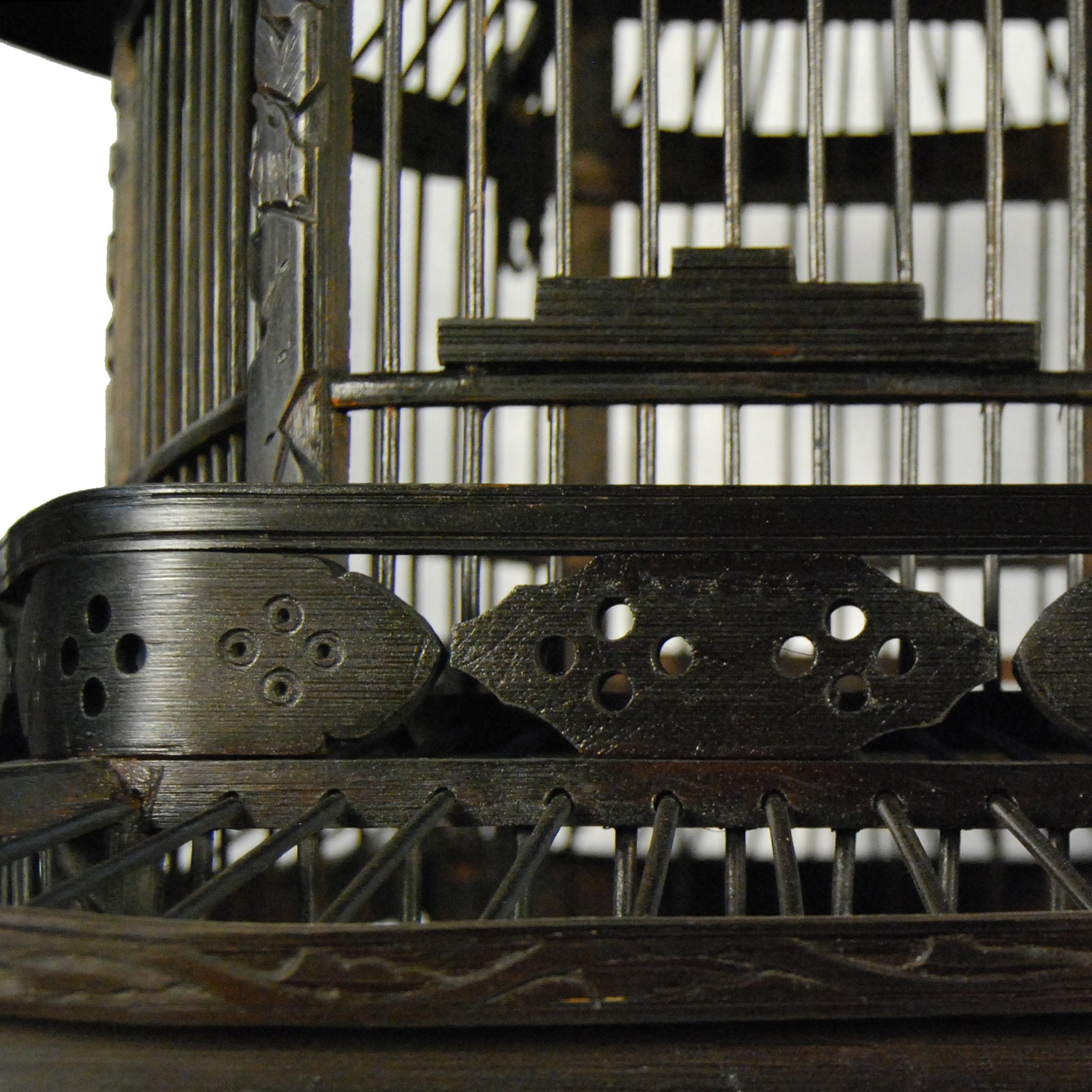 Qing Chinese Three-Tiered Pagoda Birdcage, circa 1900