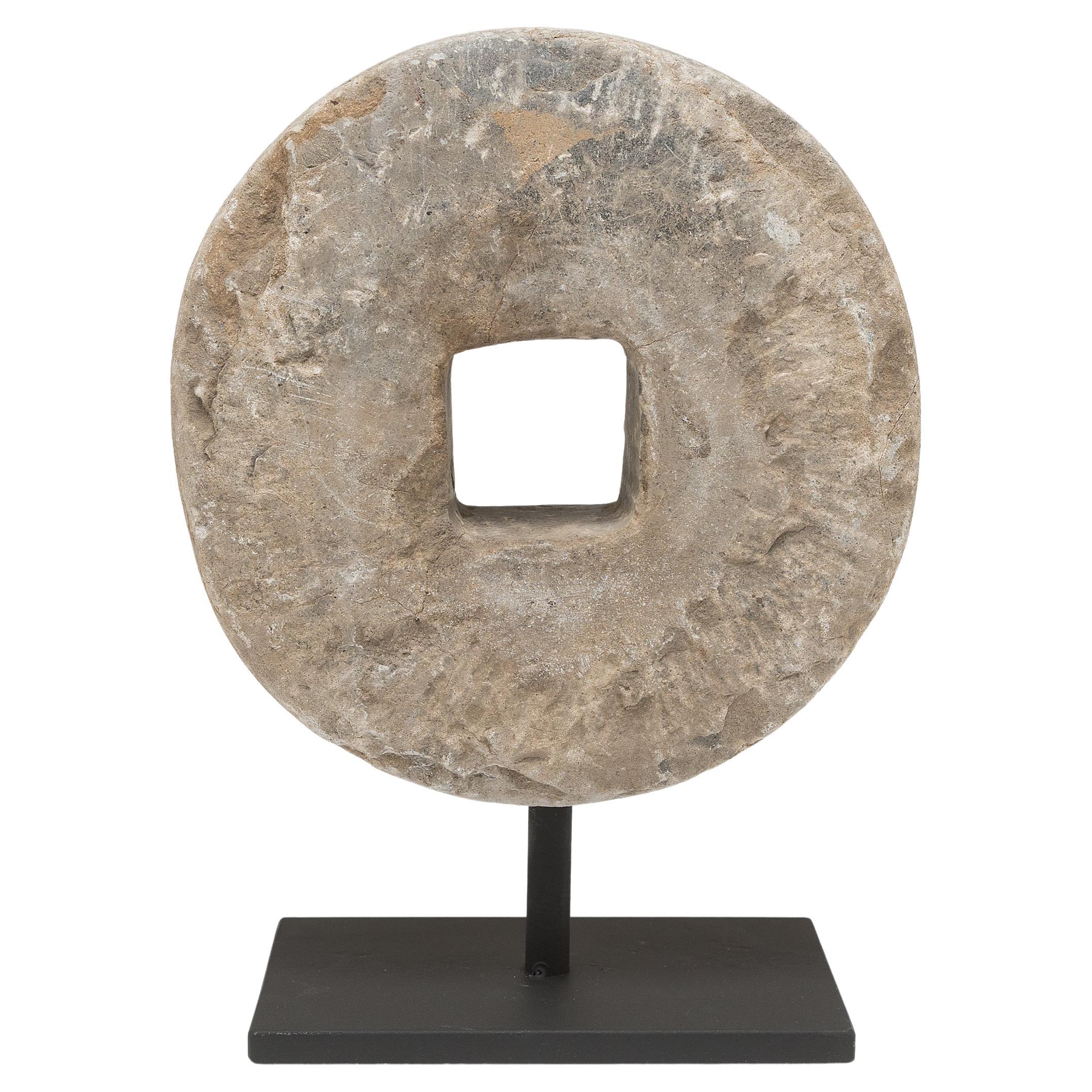 Chinese Prosperity Stone Disc, C. 1900