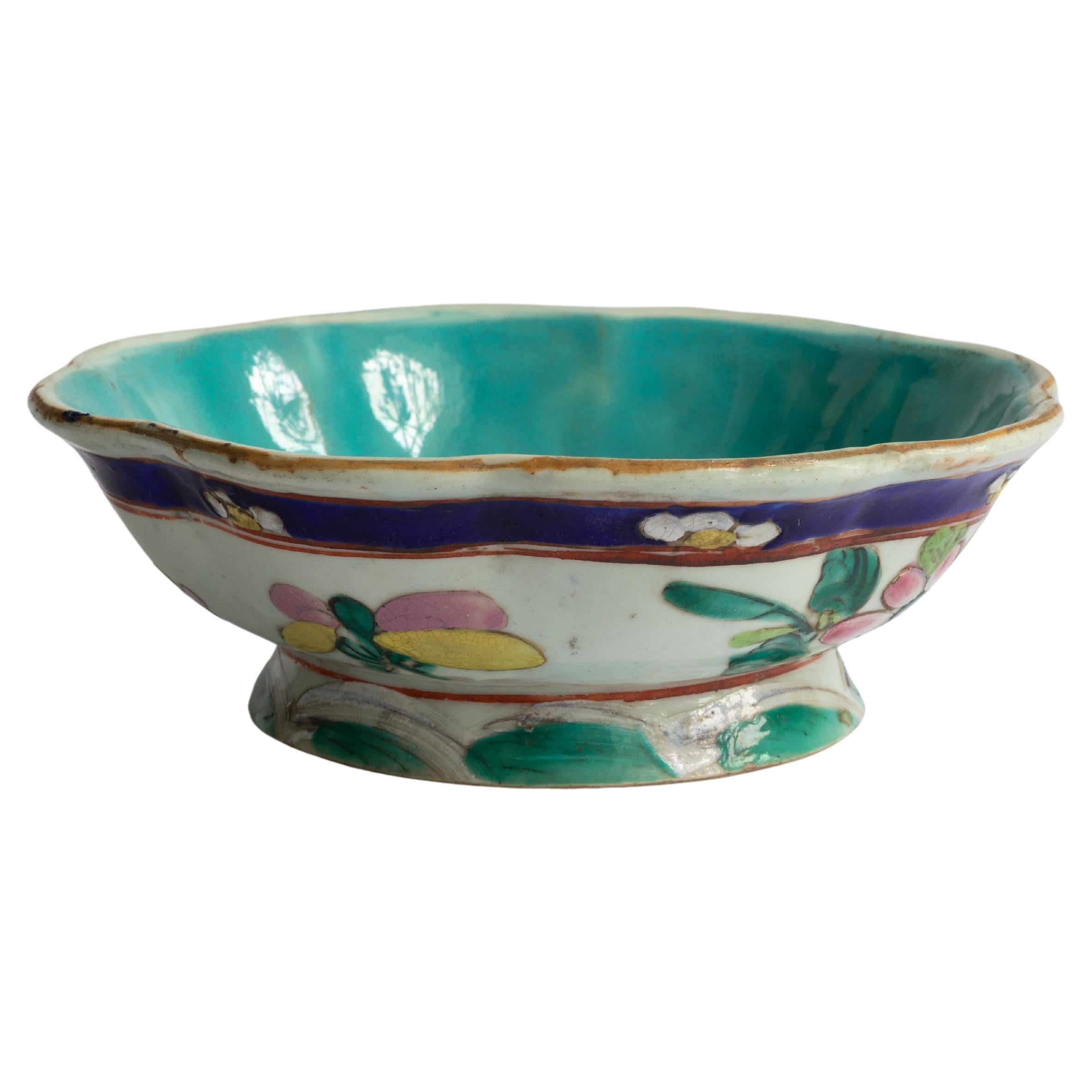 Chinese Tongzhi Floral Offering Bowl. 19th Century