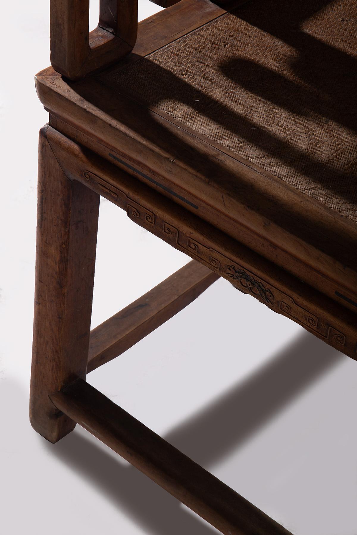 Chinese traditional Qing style armchair in vendita 5