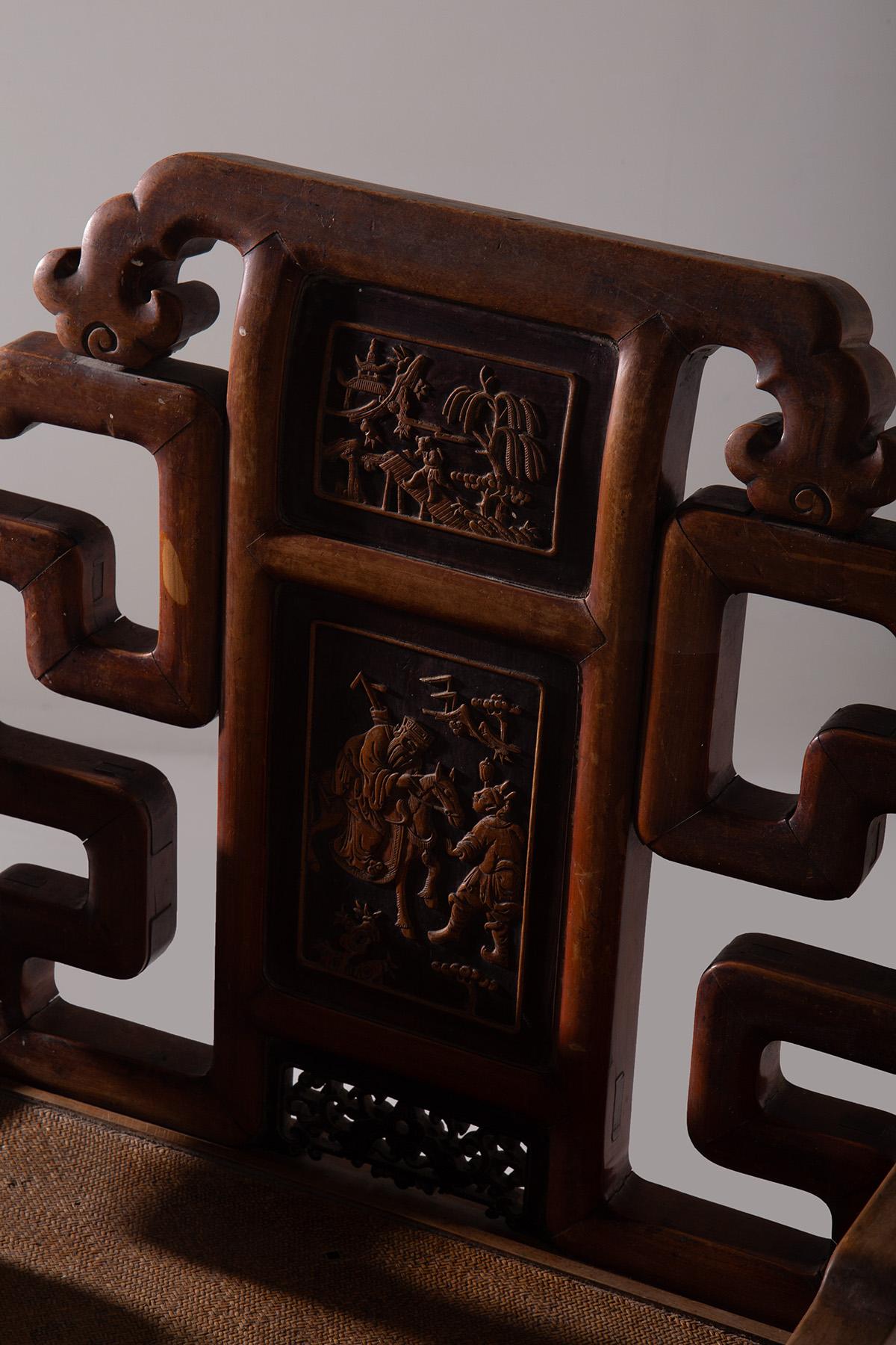 Chinese traditional Qing style armchair in vendita 2