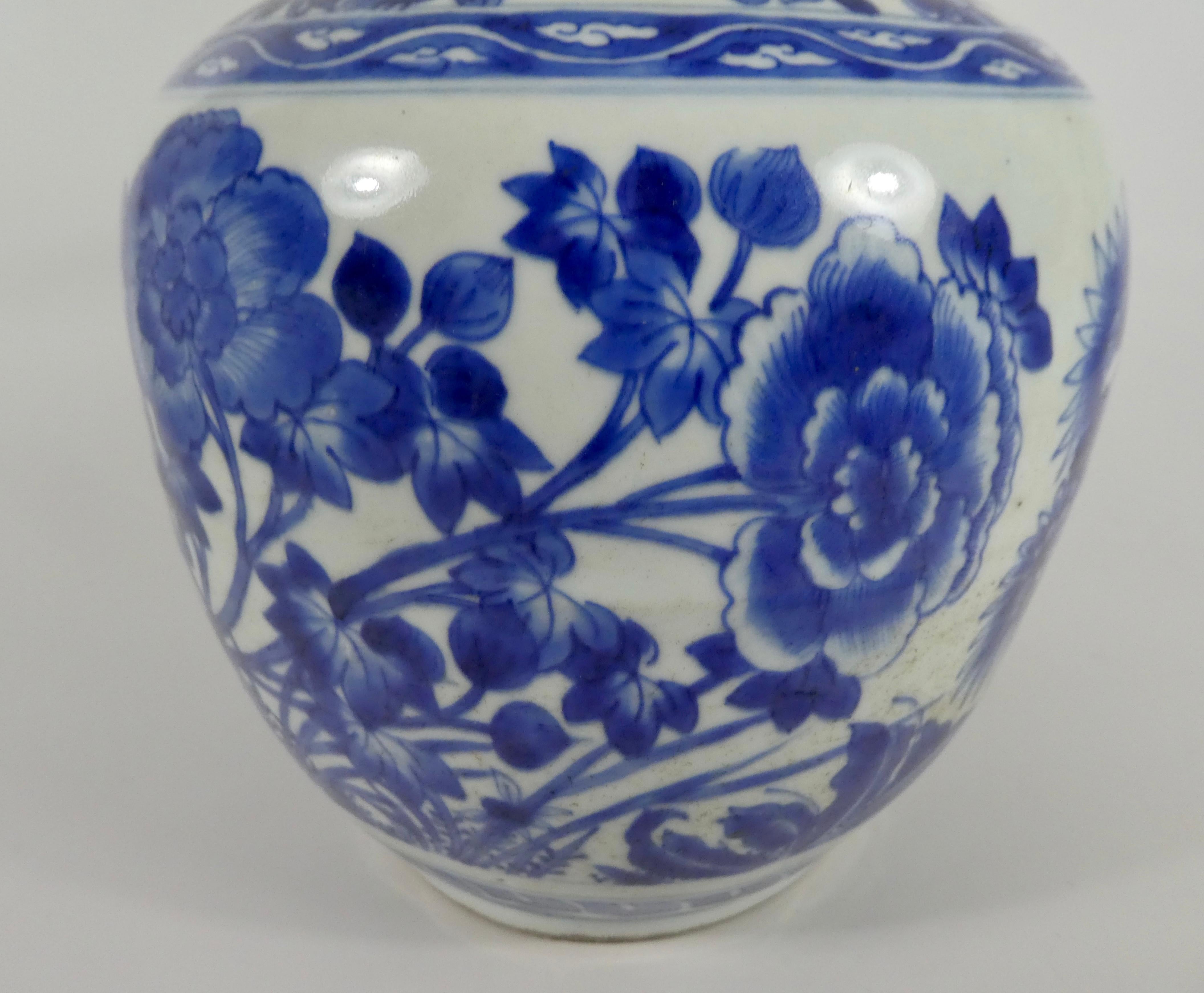 Chinese Transitional Blue and White Jar, Shunzhi Period 1
