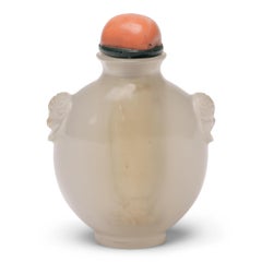 Chinesische transluzente Achat-Baluster-Schnupftabakflasche, um 1900