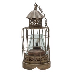 Chinese Traveler's Cage Opium Lamp, c. 1900