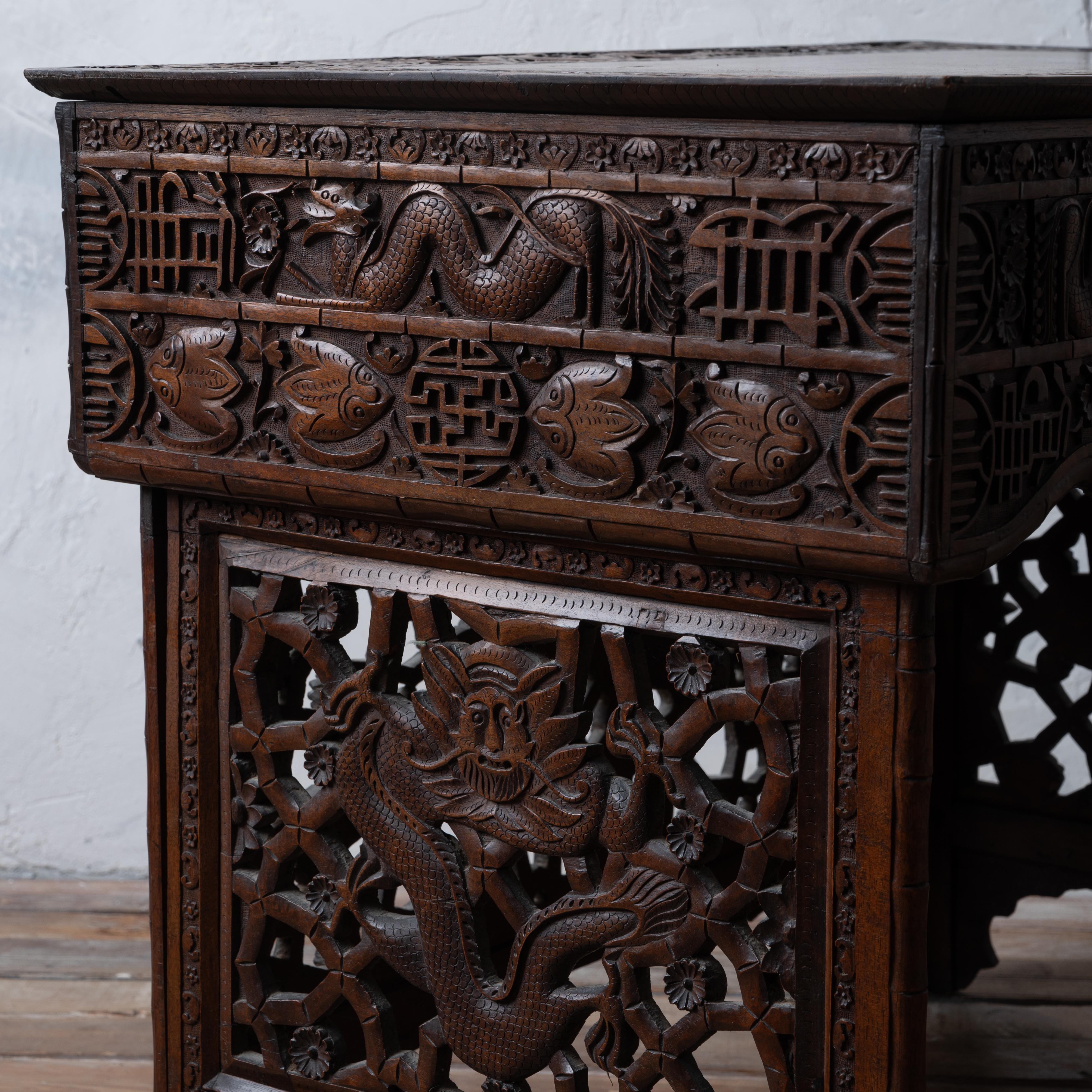 Chinese Traveling Scribes Desk Folding Desk, c.1900 6