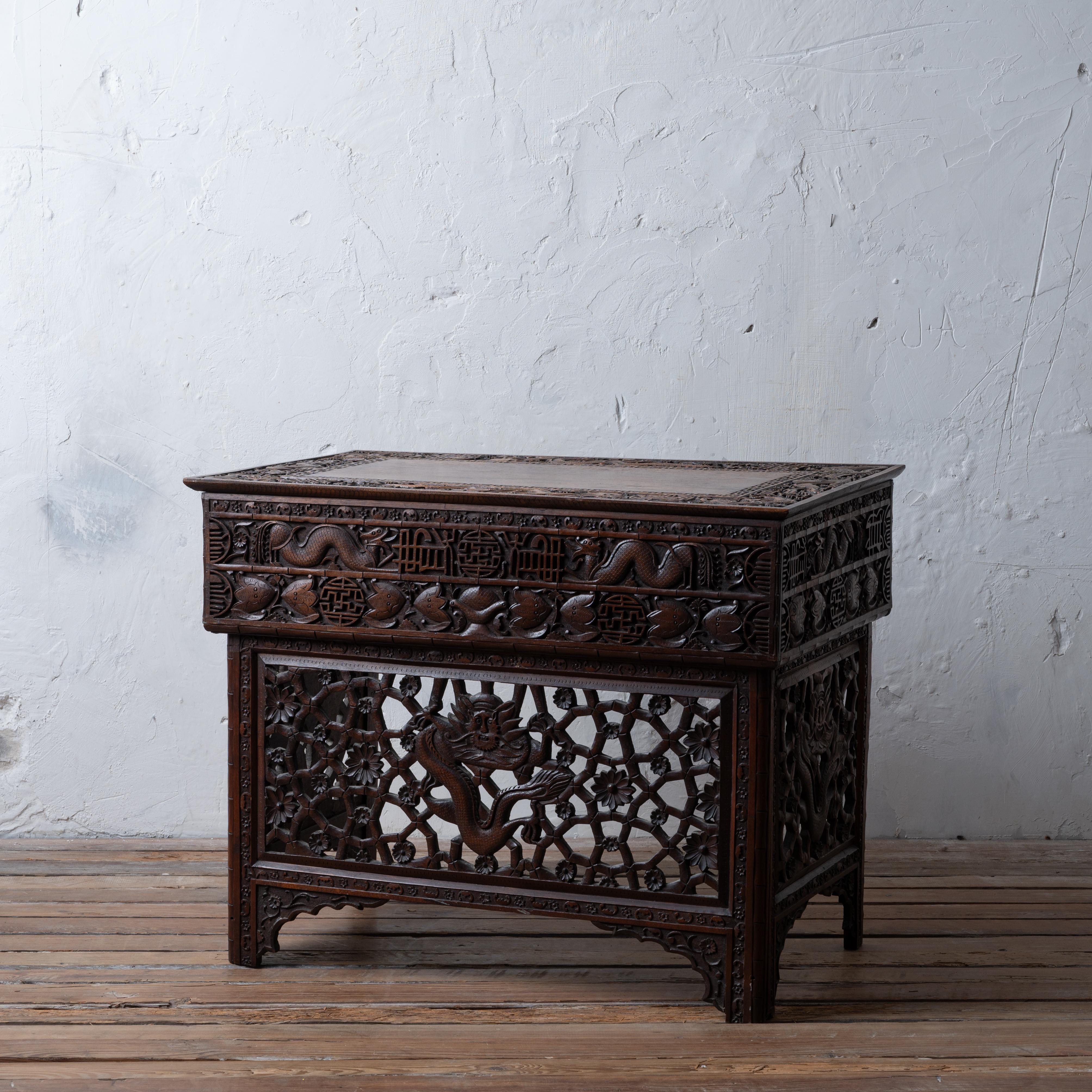 Wood Chinese Traveling Scribes Desk Folding Desk, c.1900
