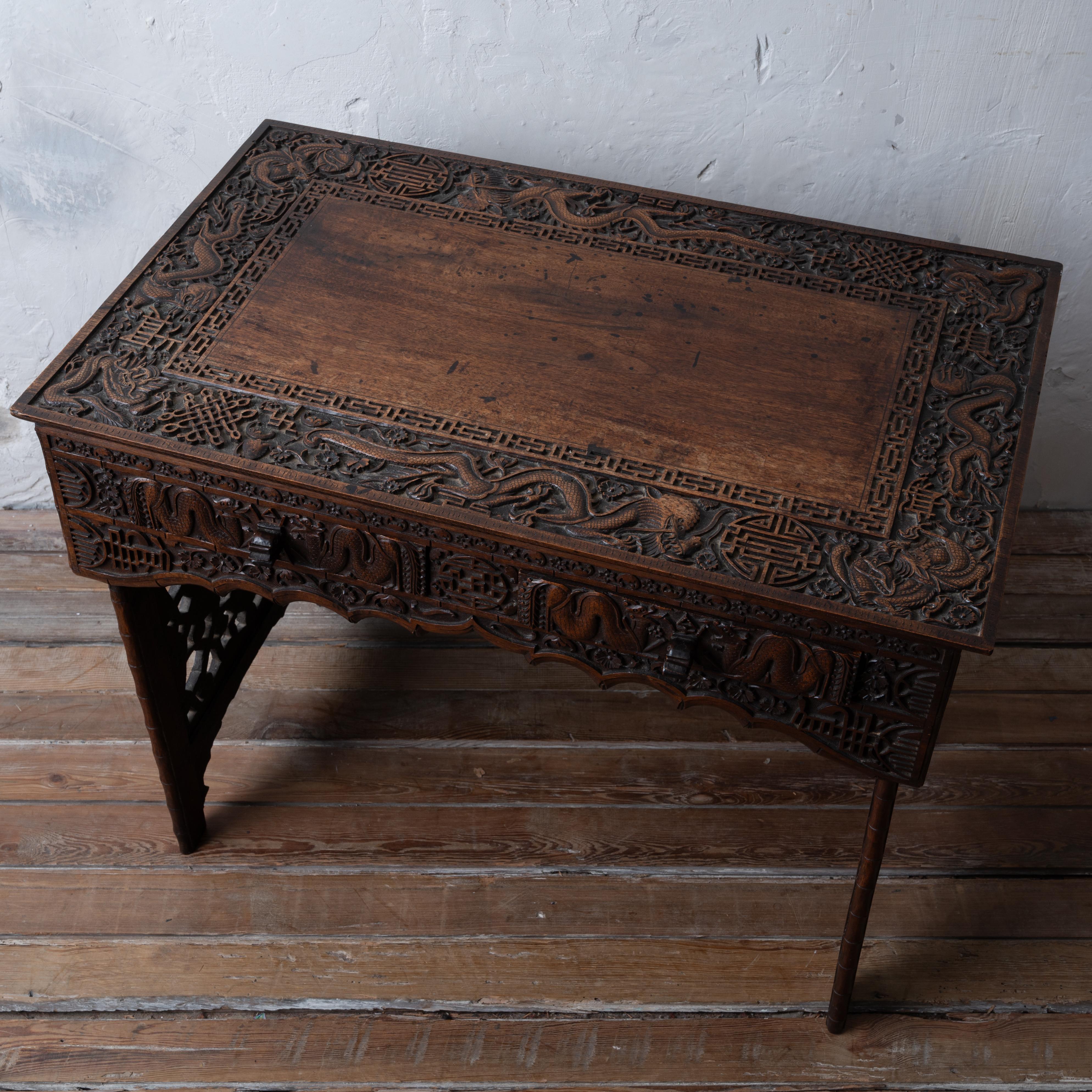 Chinese Traveling Scribes Desk Folding Desk, c.1900 1