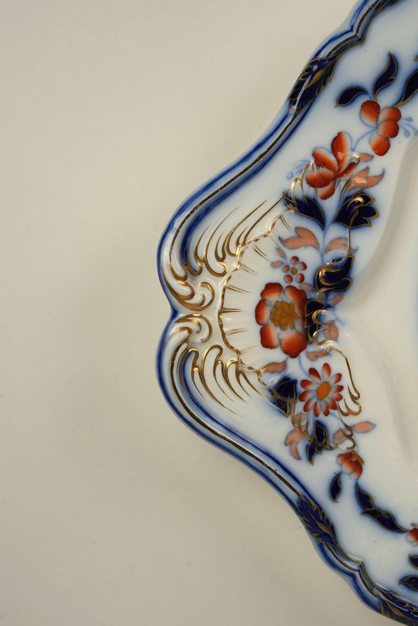 English Chinese Tree Platter by Thomas Dimmock, Circa 1850s For Sale