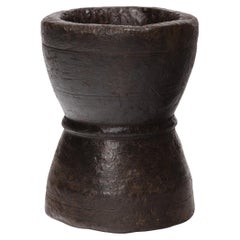 Antique Chinese Turned Wooden Mortar, c. 1900