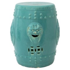 Chinese Turquoise Glazed Ceramic Garden Seat