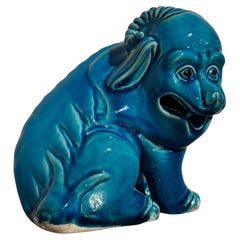 Chinese Turquoise Glazed Mythical Beast, Late Qing Dynasty, circa 1900, China