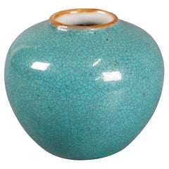 Chinese turquoise glazed porcelain water pot, 19th c.
