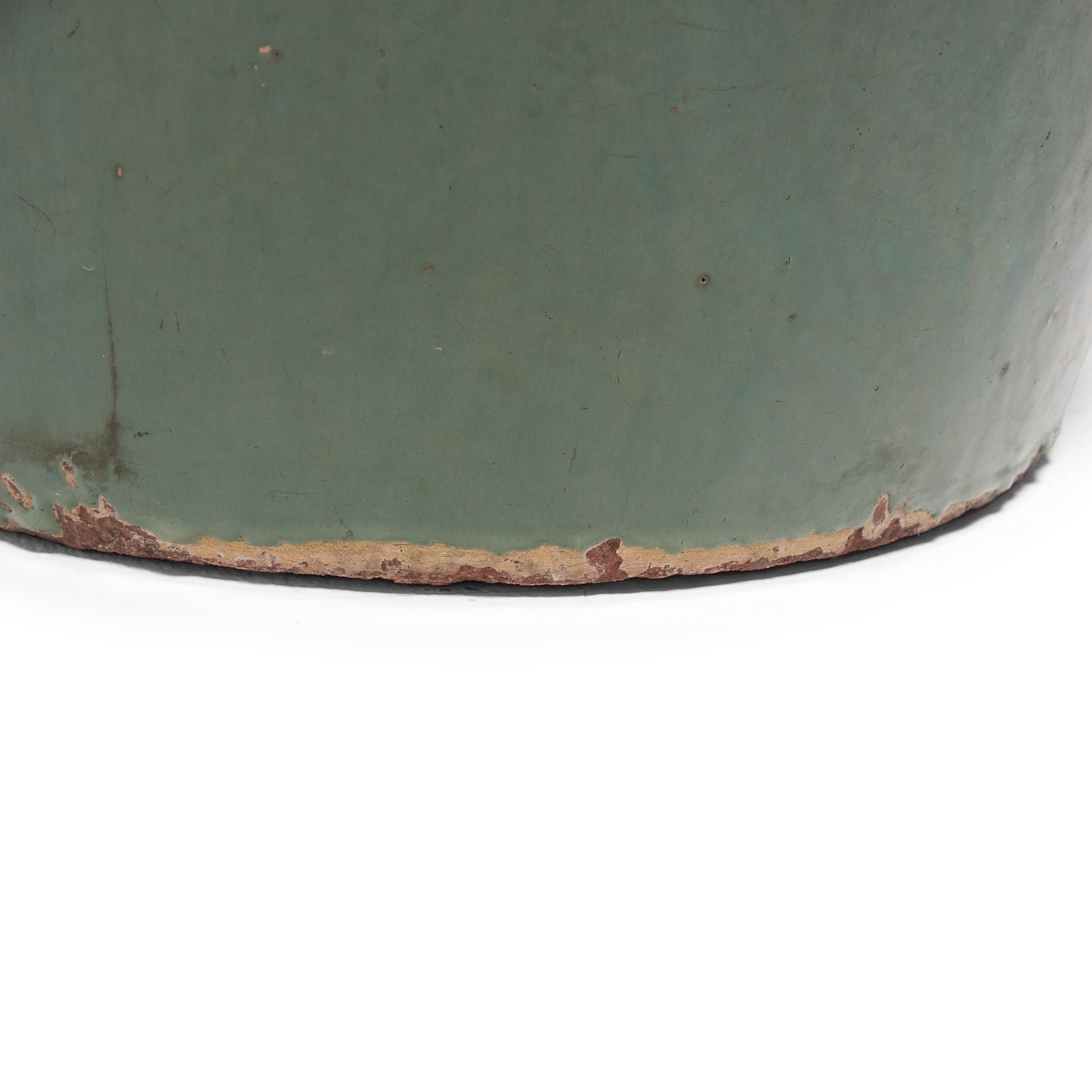 Ceramic Chinese Celadon Pickling Jar, c. 1900