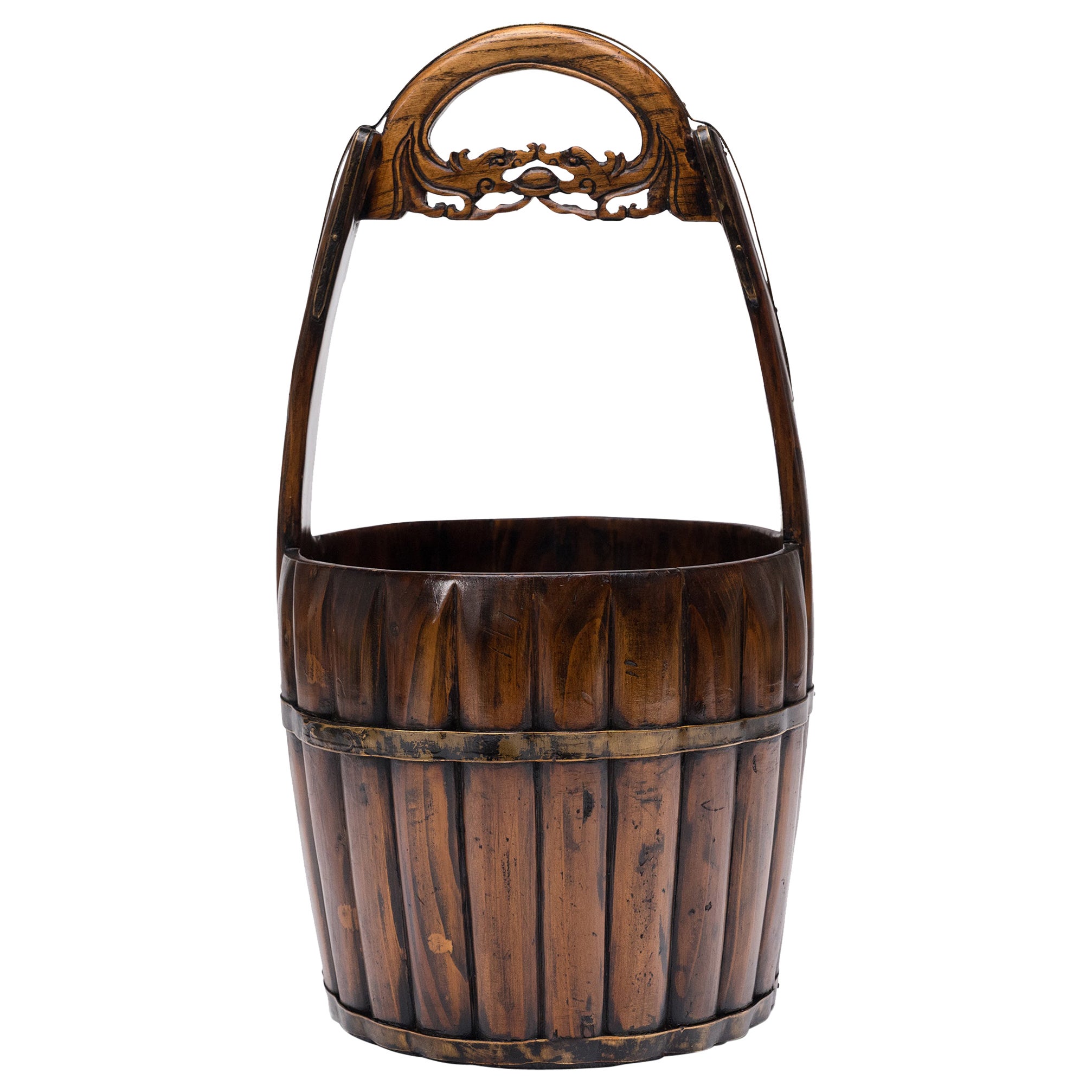 Seau à eau chinois à deux dragons, c.I.C. 1850