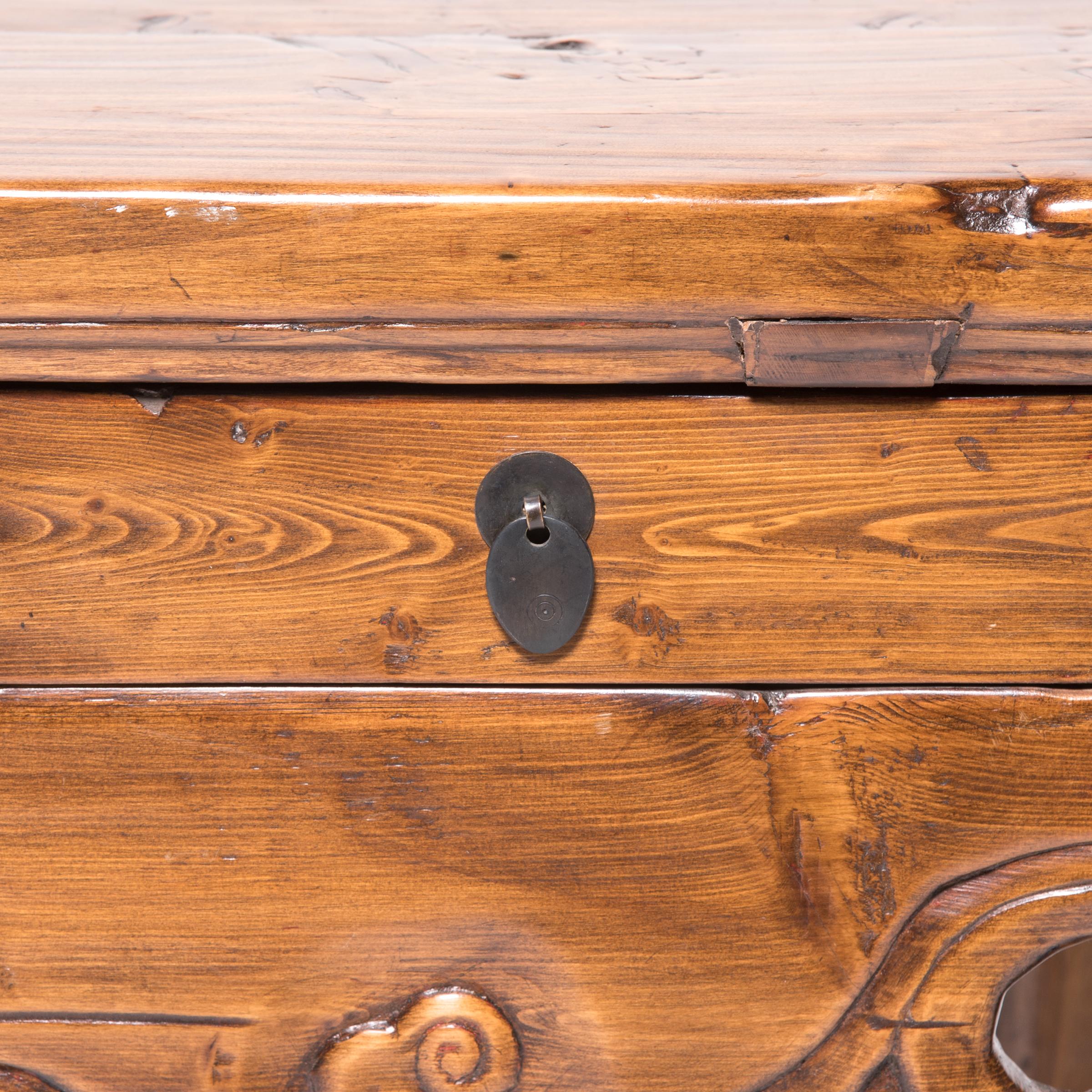 Chinese Two-Drawer Carved Altar Table, c. 1850 For Sale 2