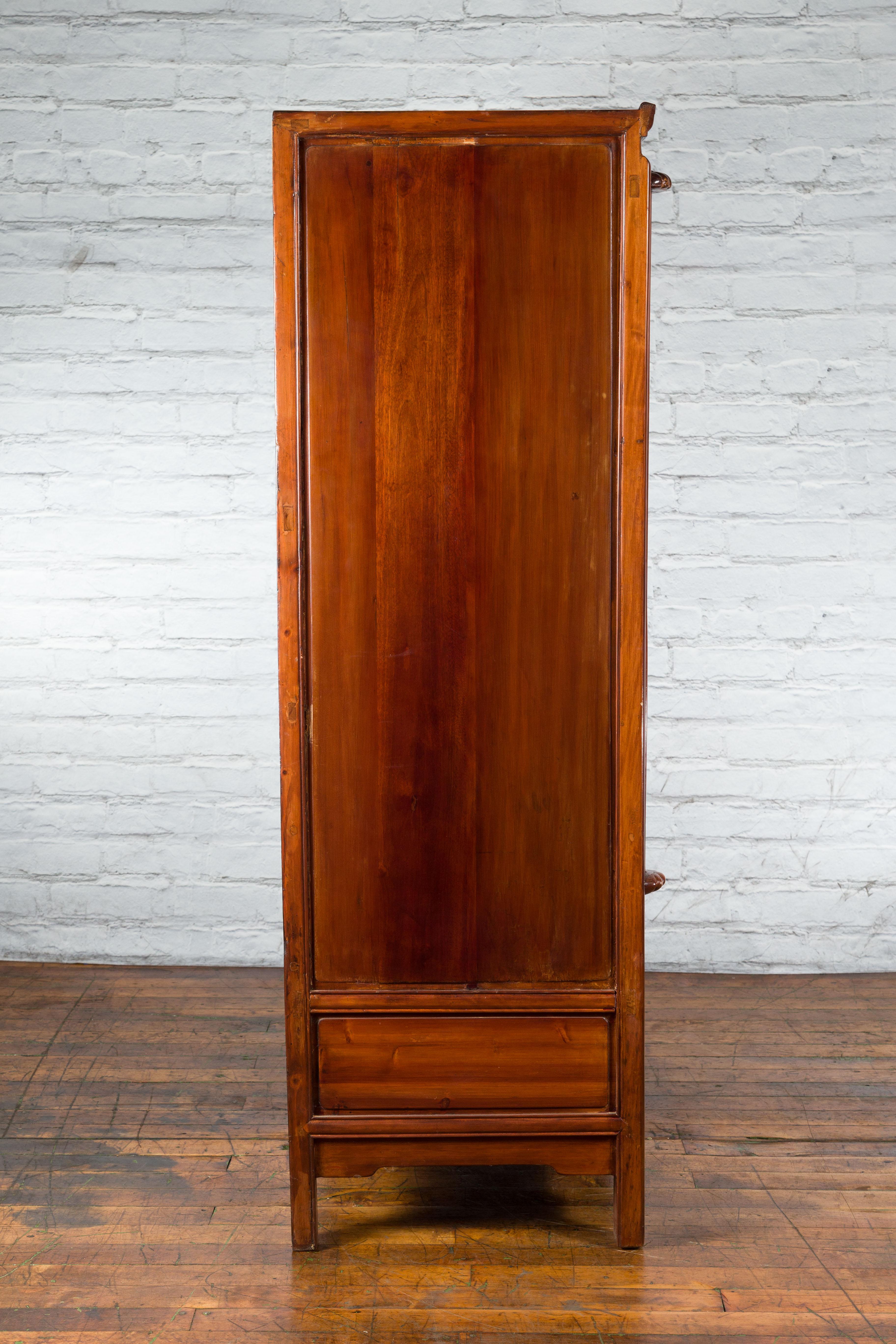 Chinese Two-Toned Cabinet with Doors and Five Drawers from the 20th Century For Sale 10