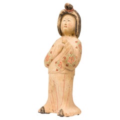 Chinese Unglazed Ceramic Kwanyin Figure Chinese Unglazed Ceramic Kwanyin Figure