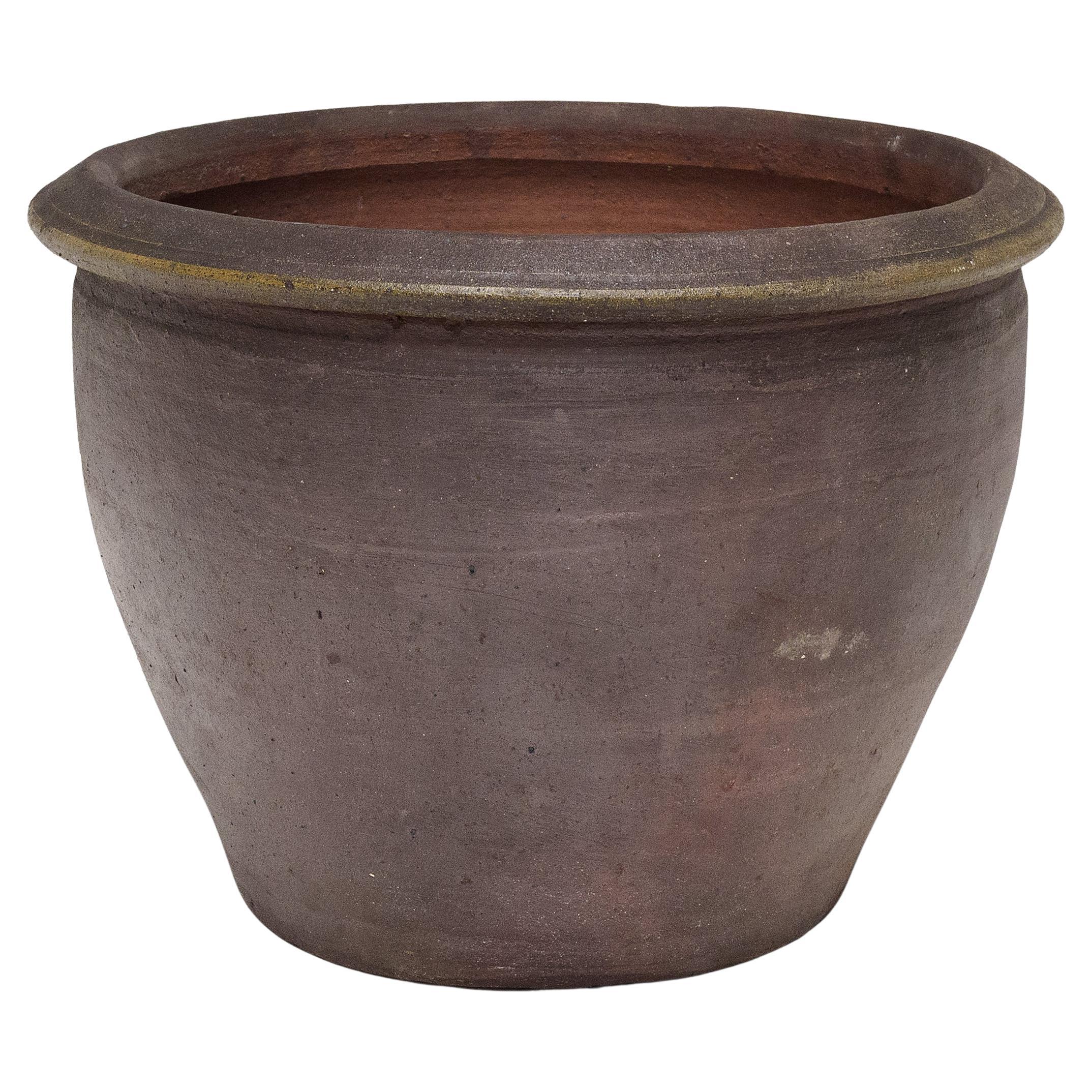 Pot chinois en terre cuite non émaillée en vente