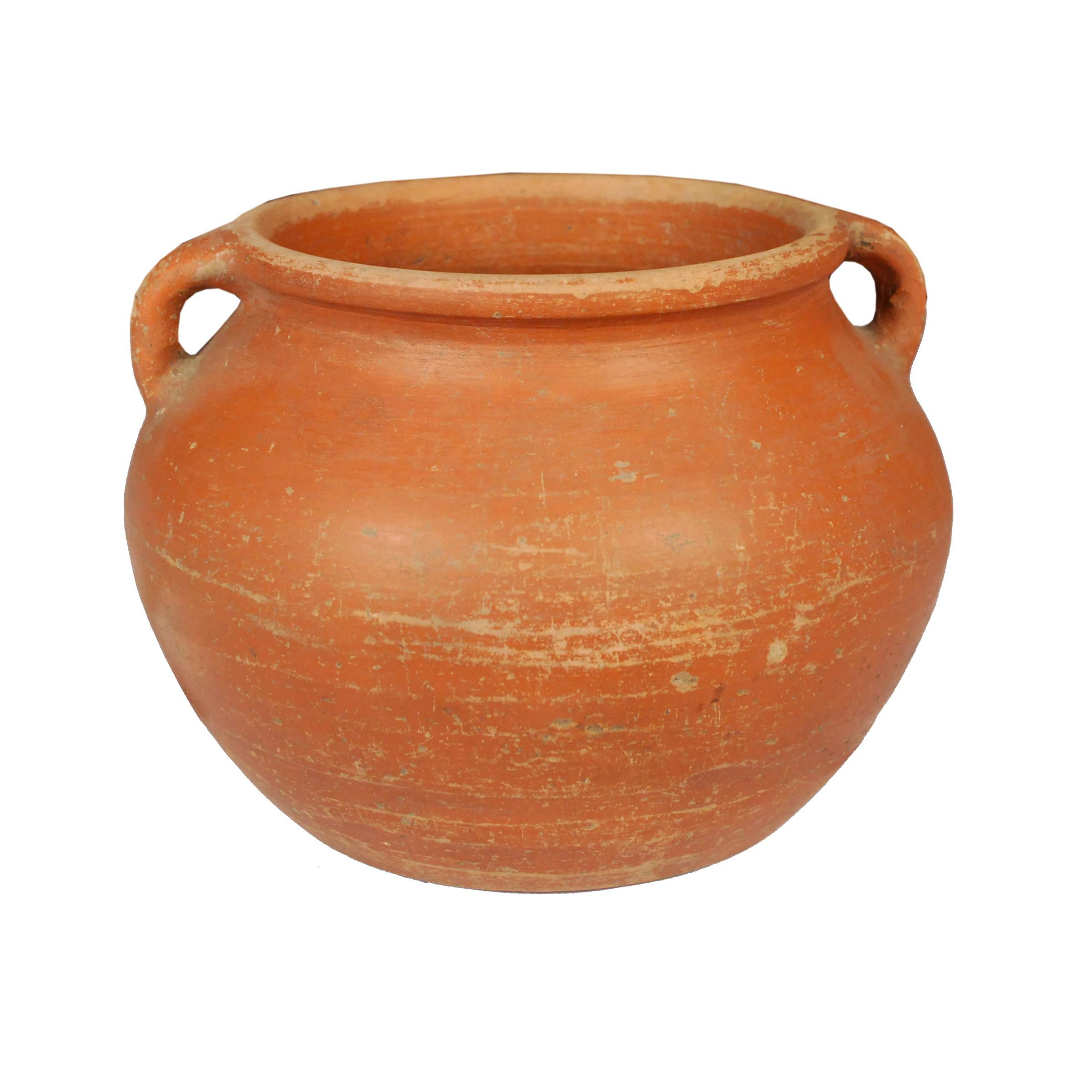 Chinese Unglazed Terracotta Rice Jar, C. 1900 In Good Condition For Sale In Chicago, IL