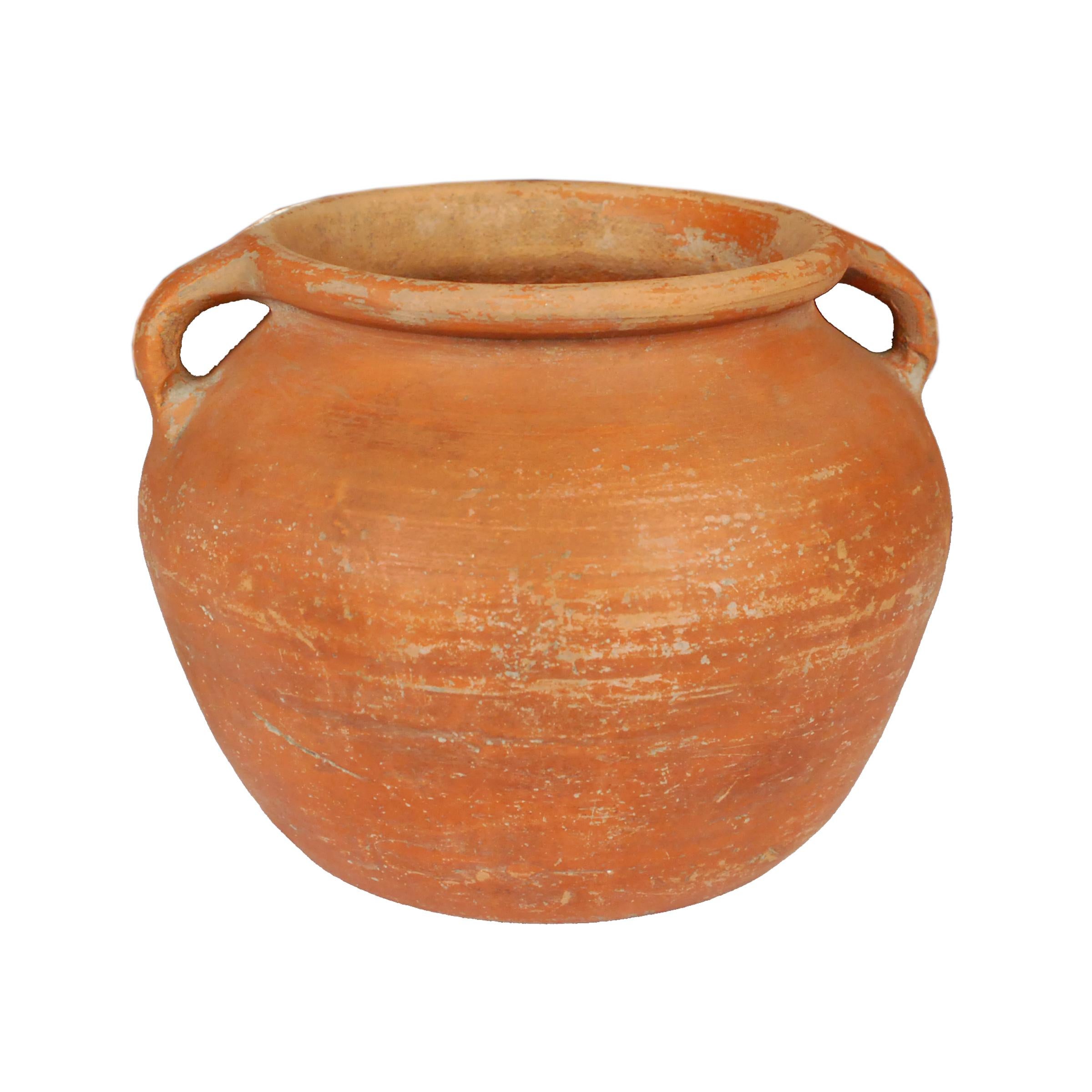 Chinese Unglazed Terracotta Rice Jar, C. 1900 In Good Condition For Sale In Chicago, IL